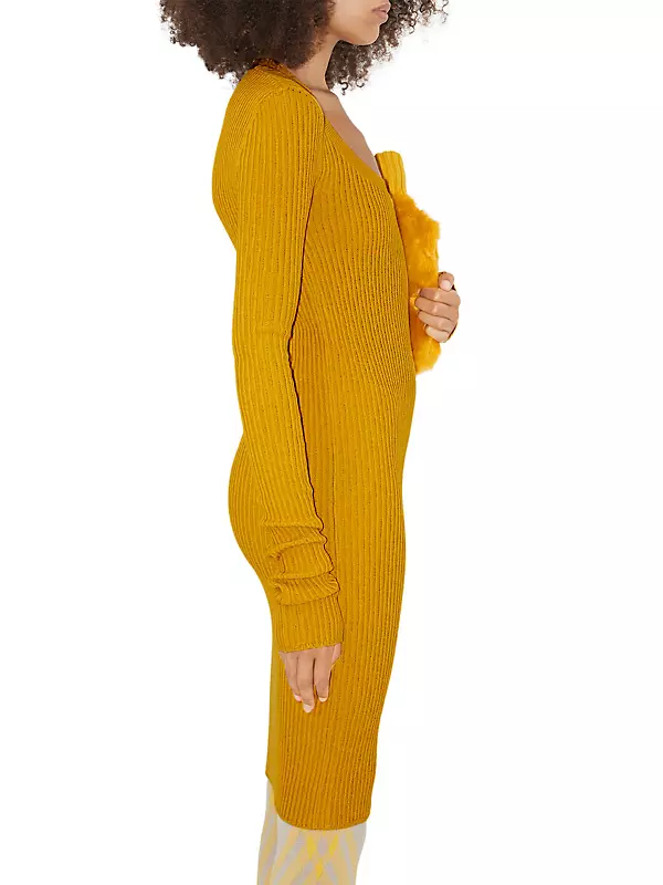 Rib-Knit Wool-Blend Slim-Fit Sweaterdress