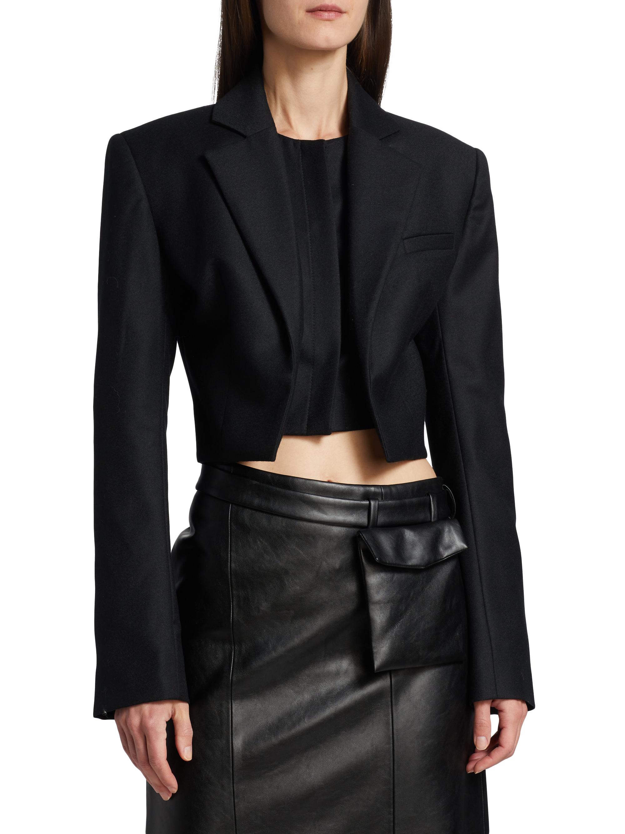 Aya Muse Atyri Cropped Wool Blazer | Saks Fifth Avenue