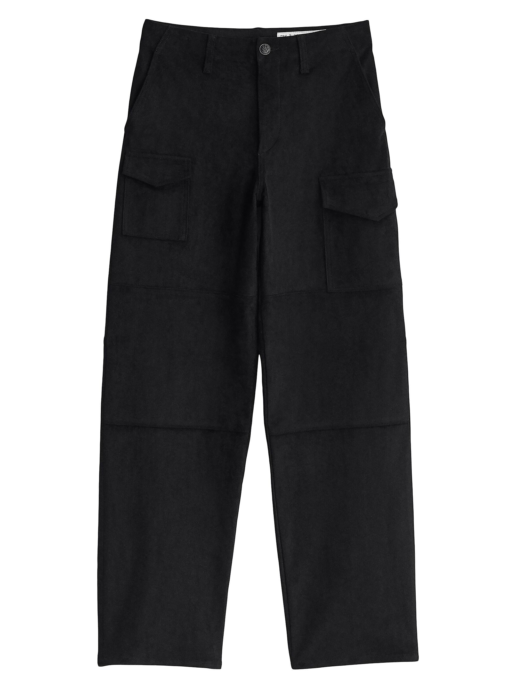rag & bone Women's Nora Cargo Pants - Black Suede