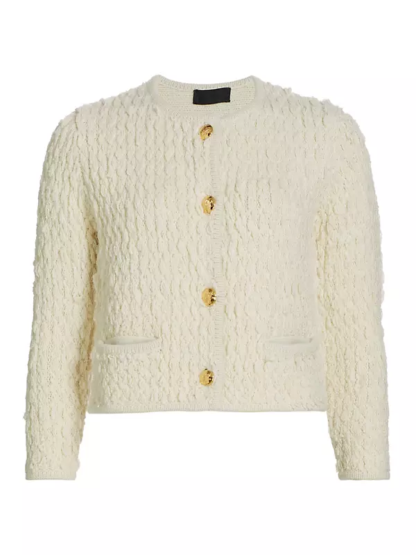 Shop Nili Lotan Bridget Cropped Wool Jacket