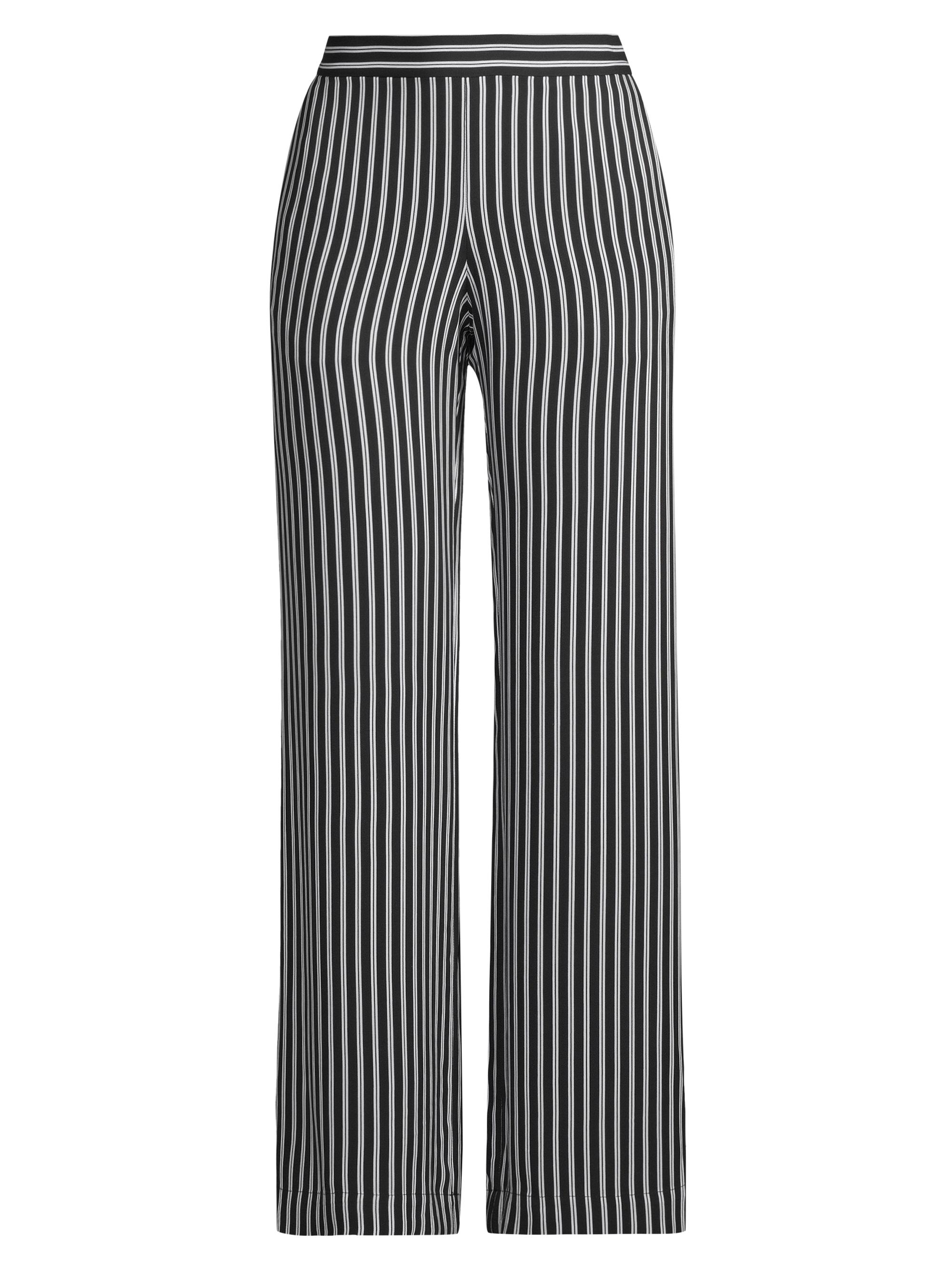 MICHAEL Michael Kors Women's Vintage Stripe Straight-Leg Pants - Black