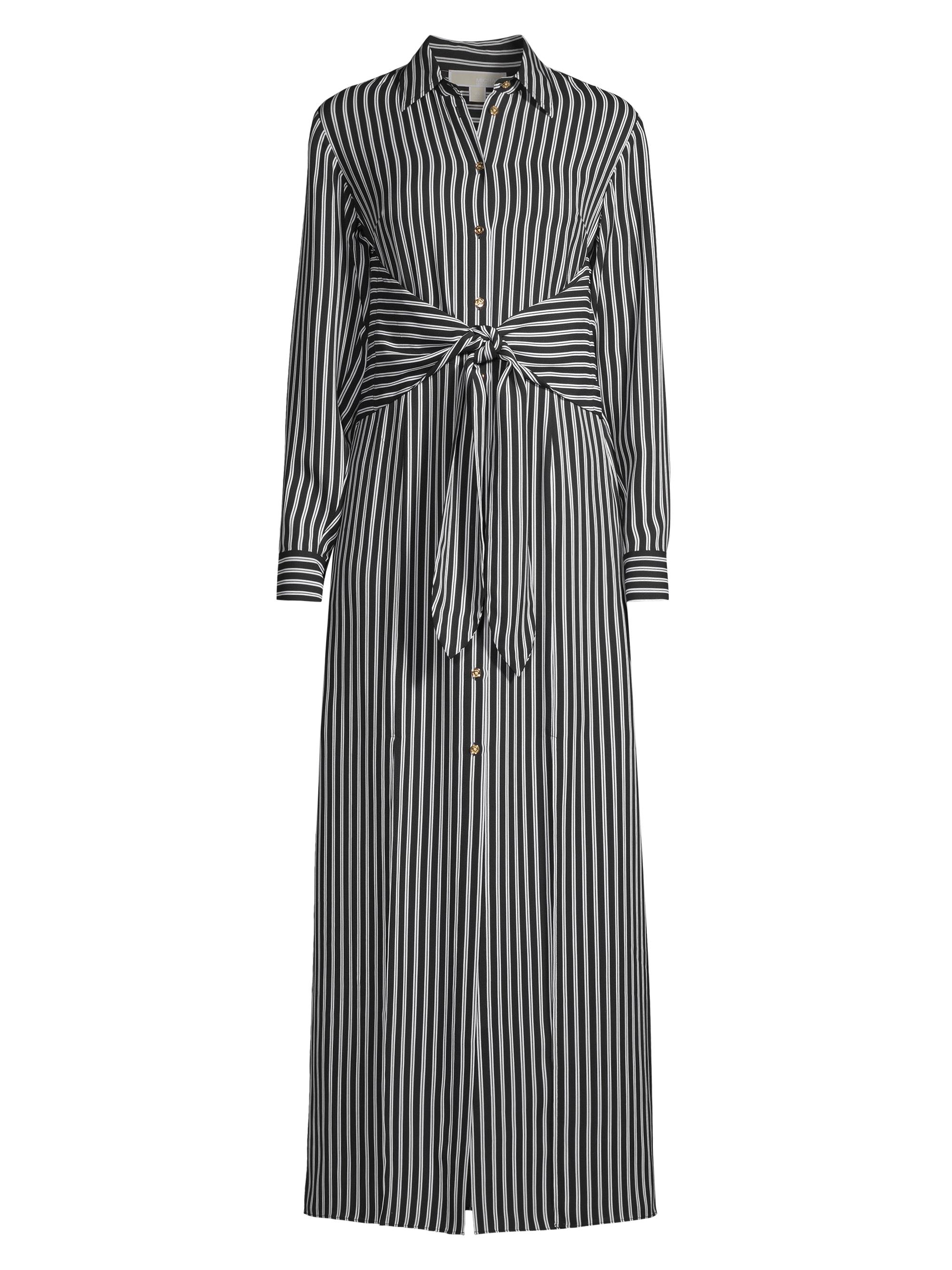 MICHAEL Michael Kors Striped Tie-Waist Shirtdress Saks Fifth