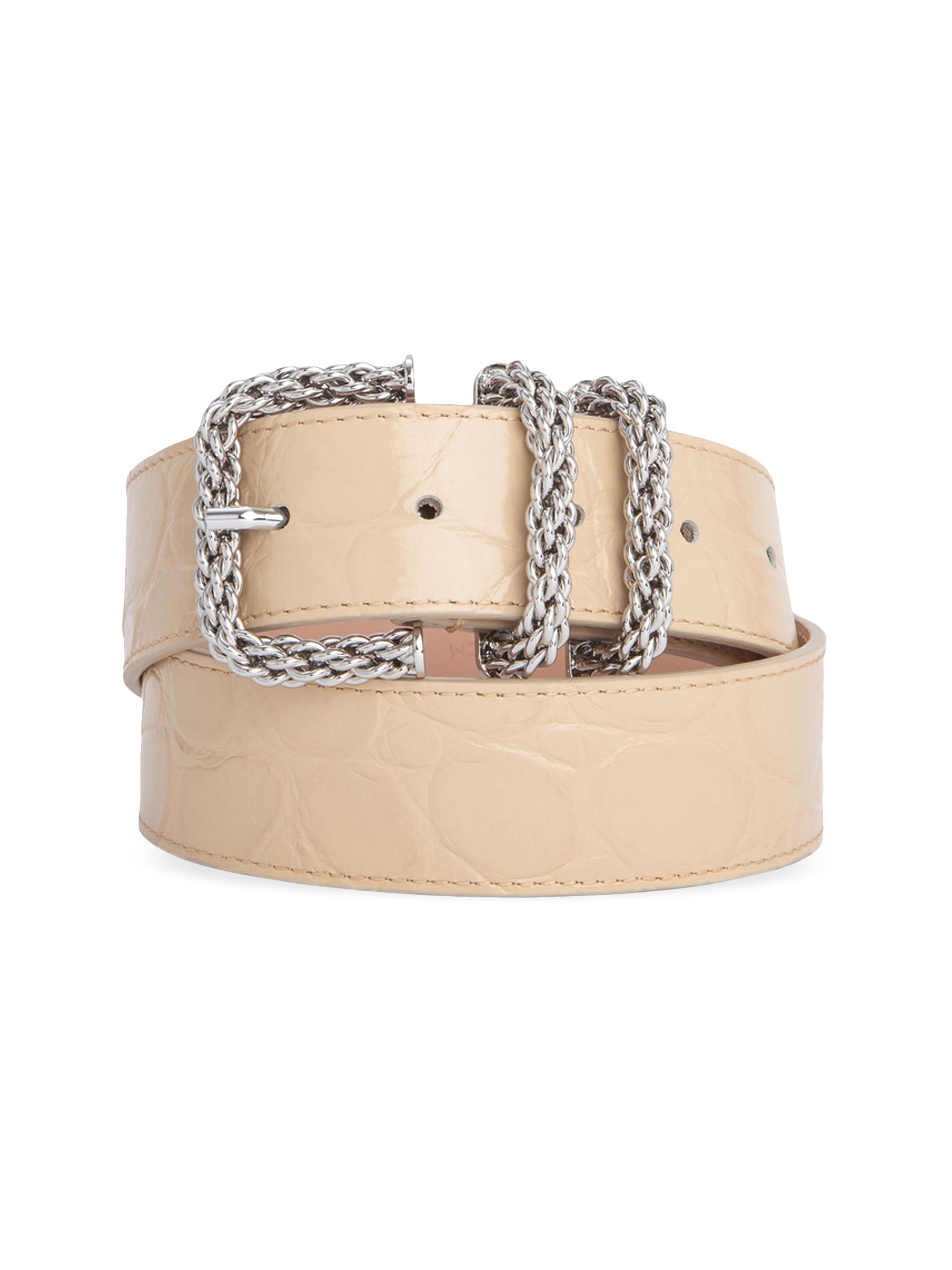 By Far Duo Maxi Croc Embossed Leather Belt 0400019474018?wid=600&hei=800&  main image 4