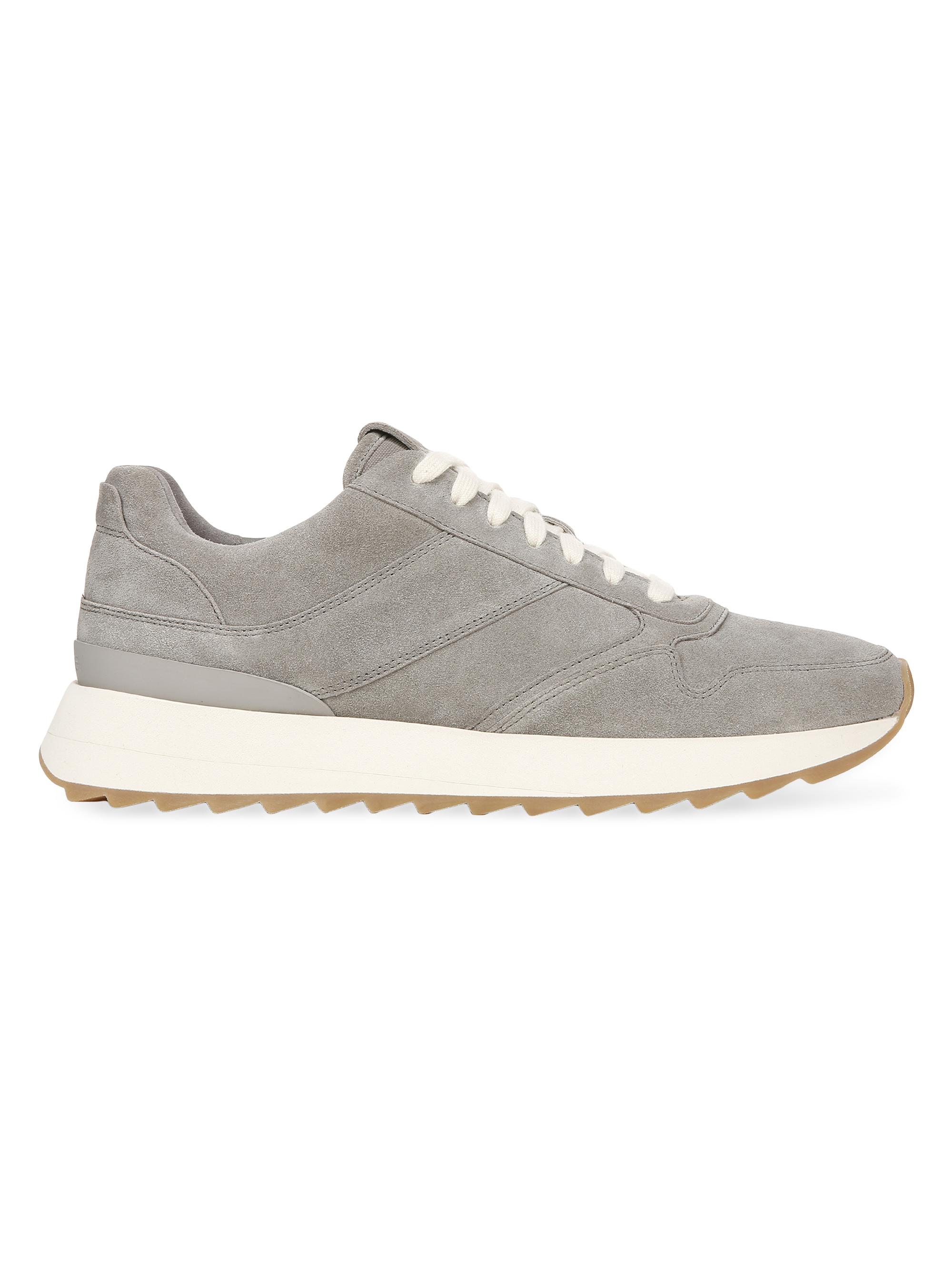 Vince Men's Edric Suede Low-Top Sneakers - Light Smoke Grey