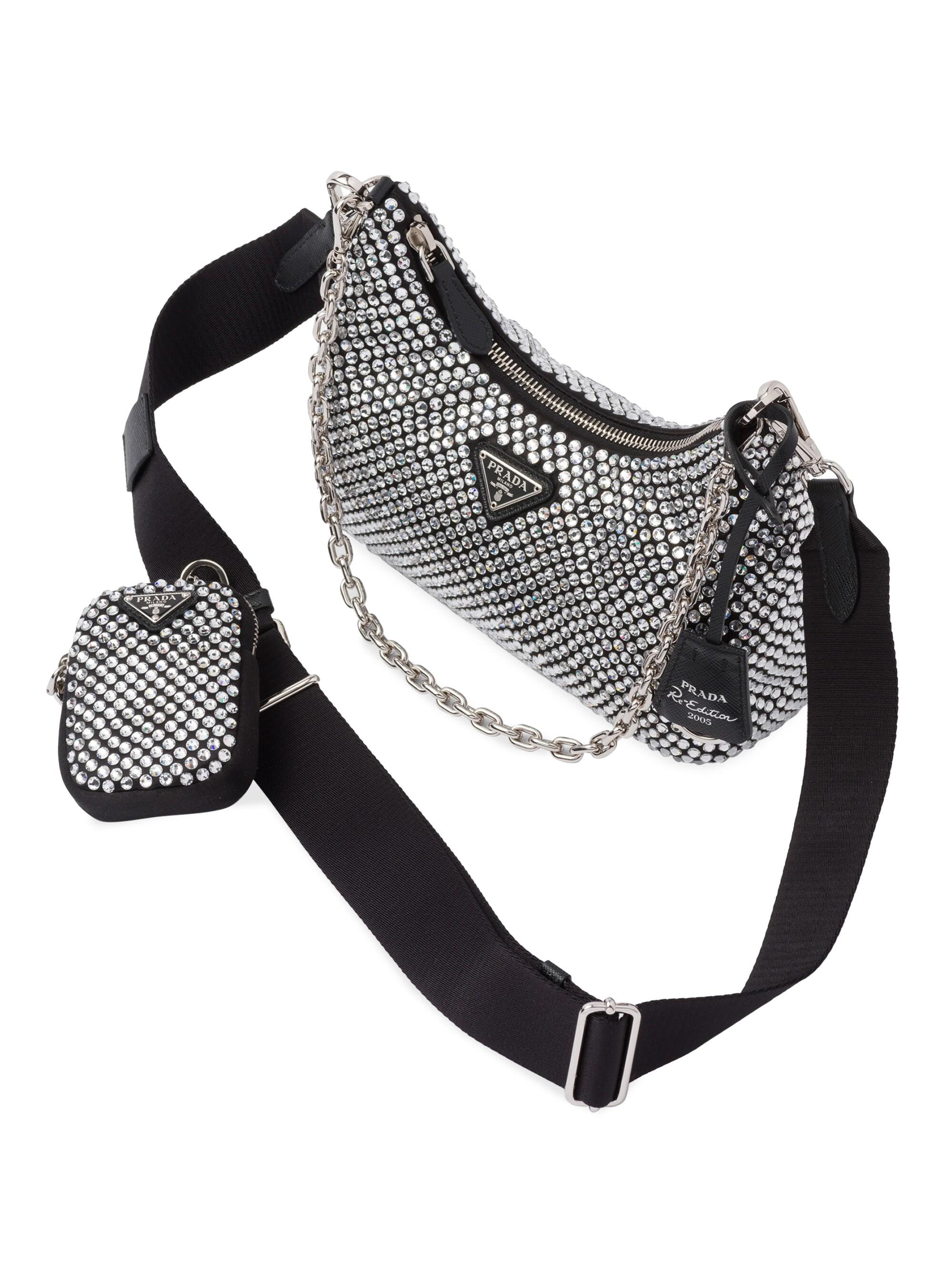 Prada Re-Edition 2005 Satin Bag With Crystals | Saks Fifth Avenue