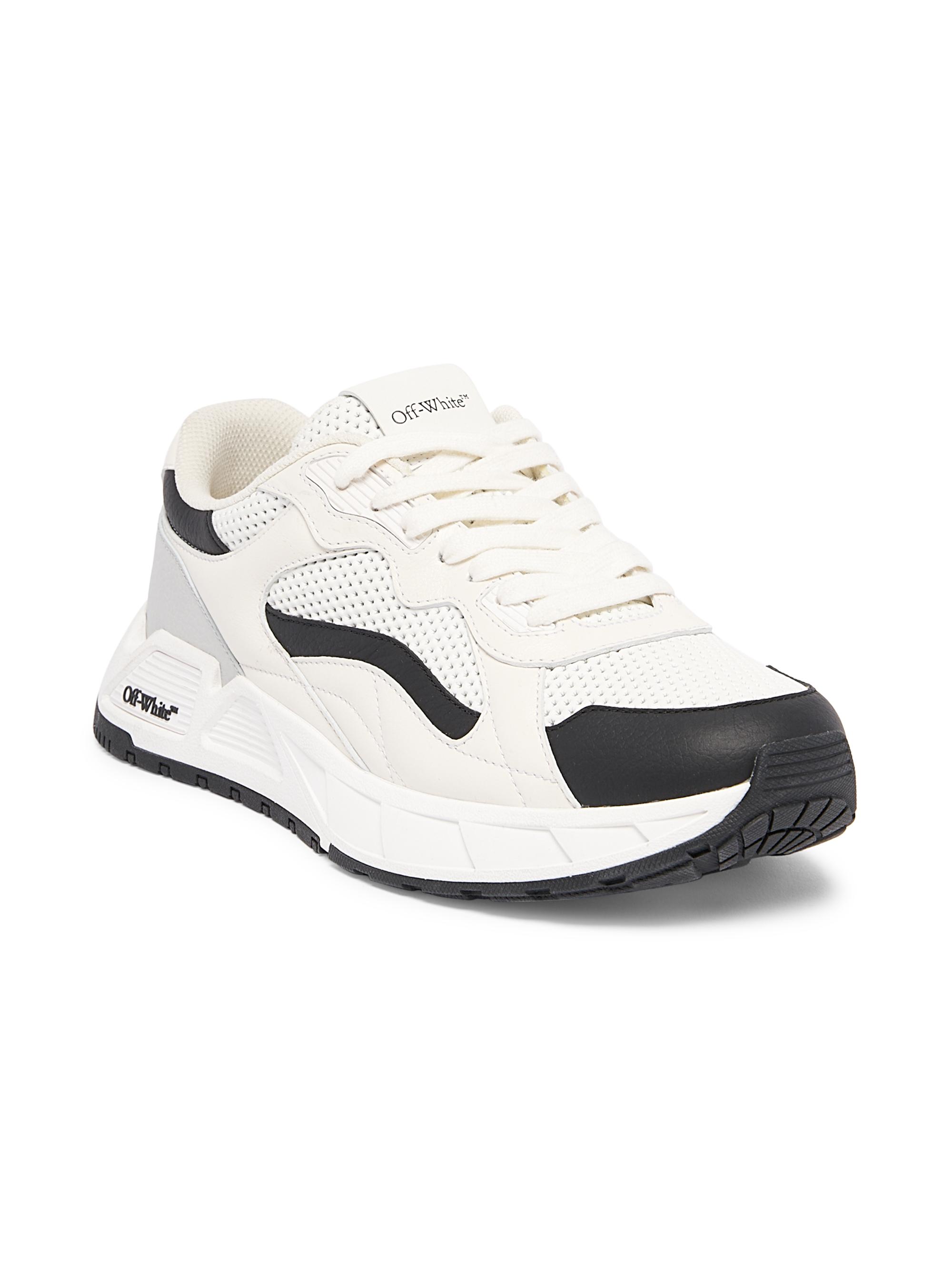 baskets runner sneaker lace up 0086 black bright white
