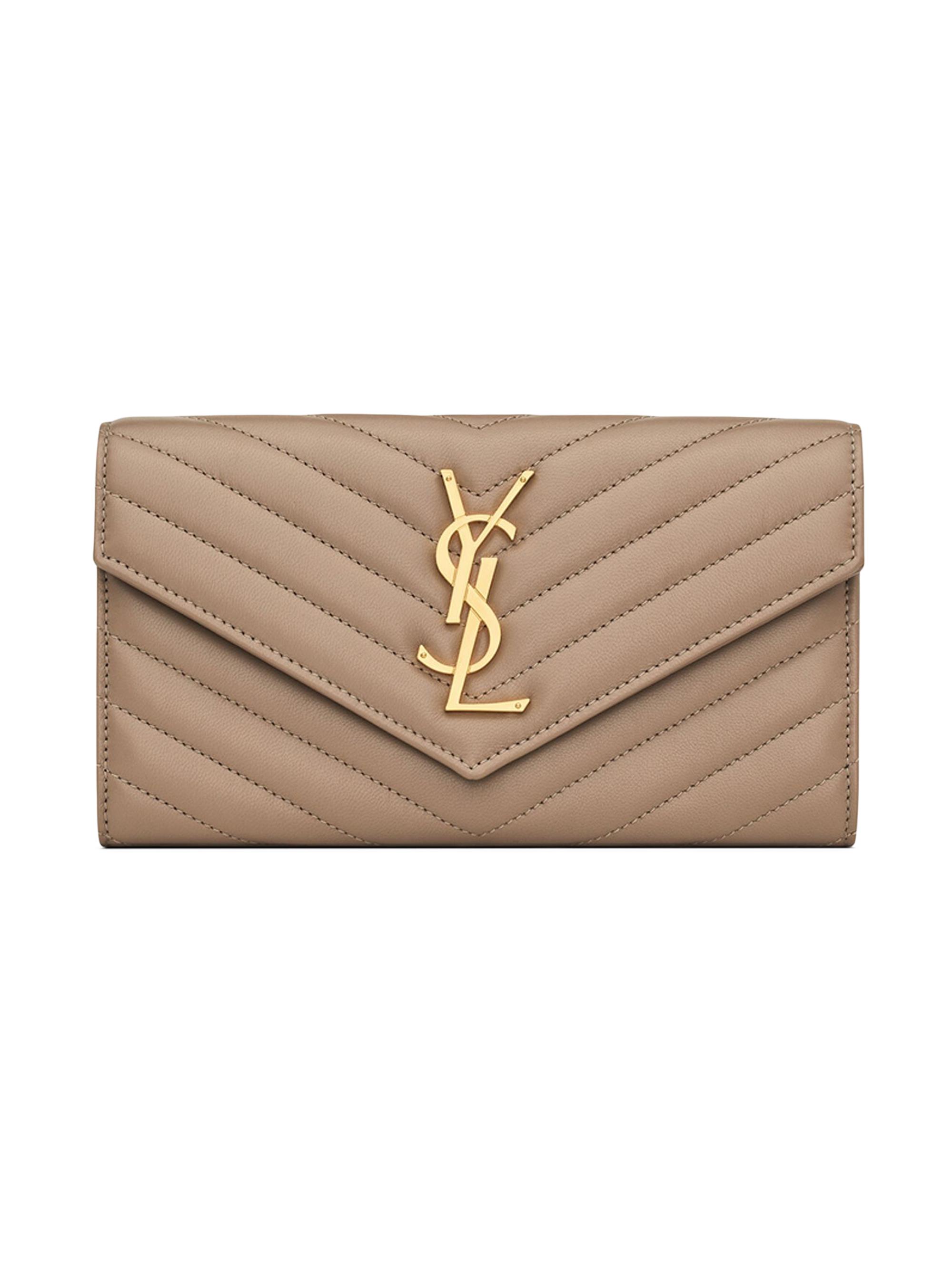 Saint Laurent Monogram Matelassé Leather Flap Wallet | Saks Fifth