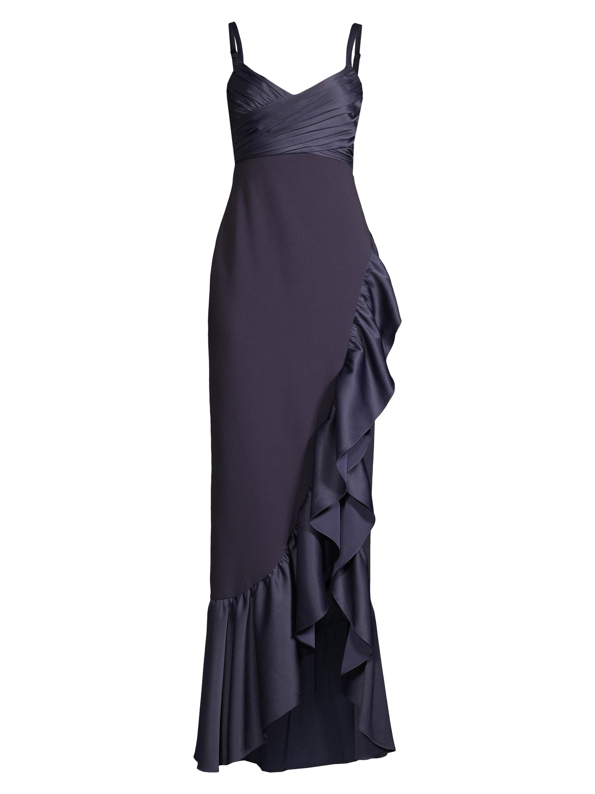 Likely Women's Billie Asymmetric Ruffle Gown - Navy