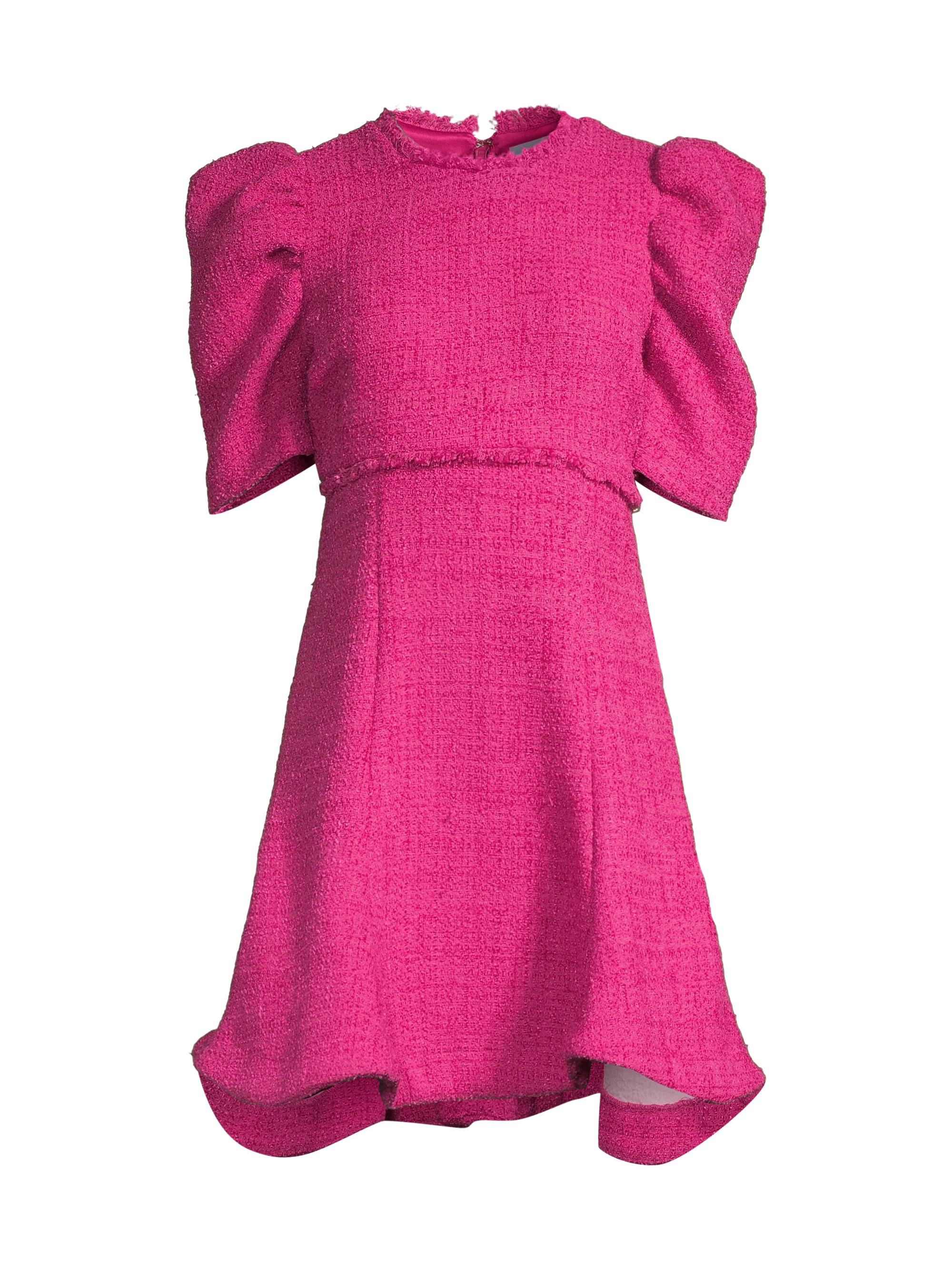 Likely Women's Alia Flared Tweed Minidress - Fuschia