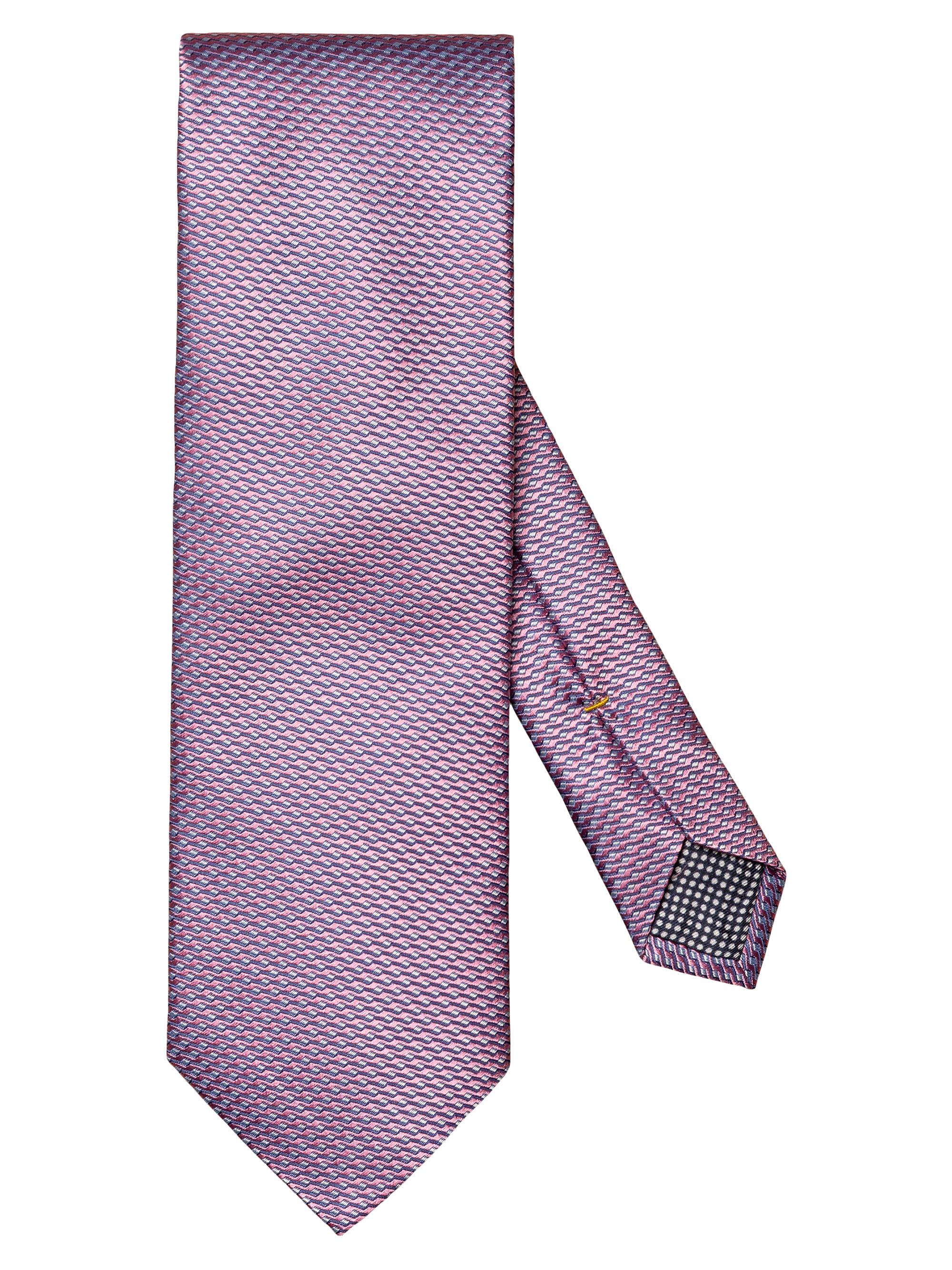 Eton Men's Geometric Silk Tie - Pink