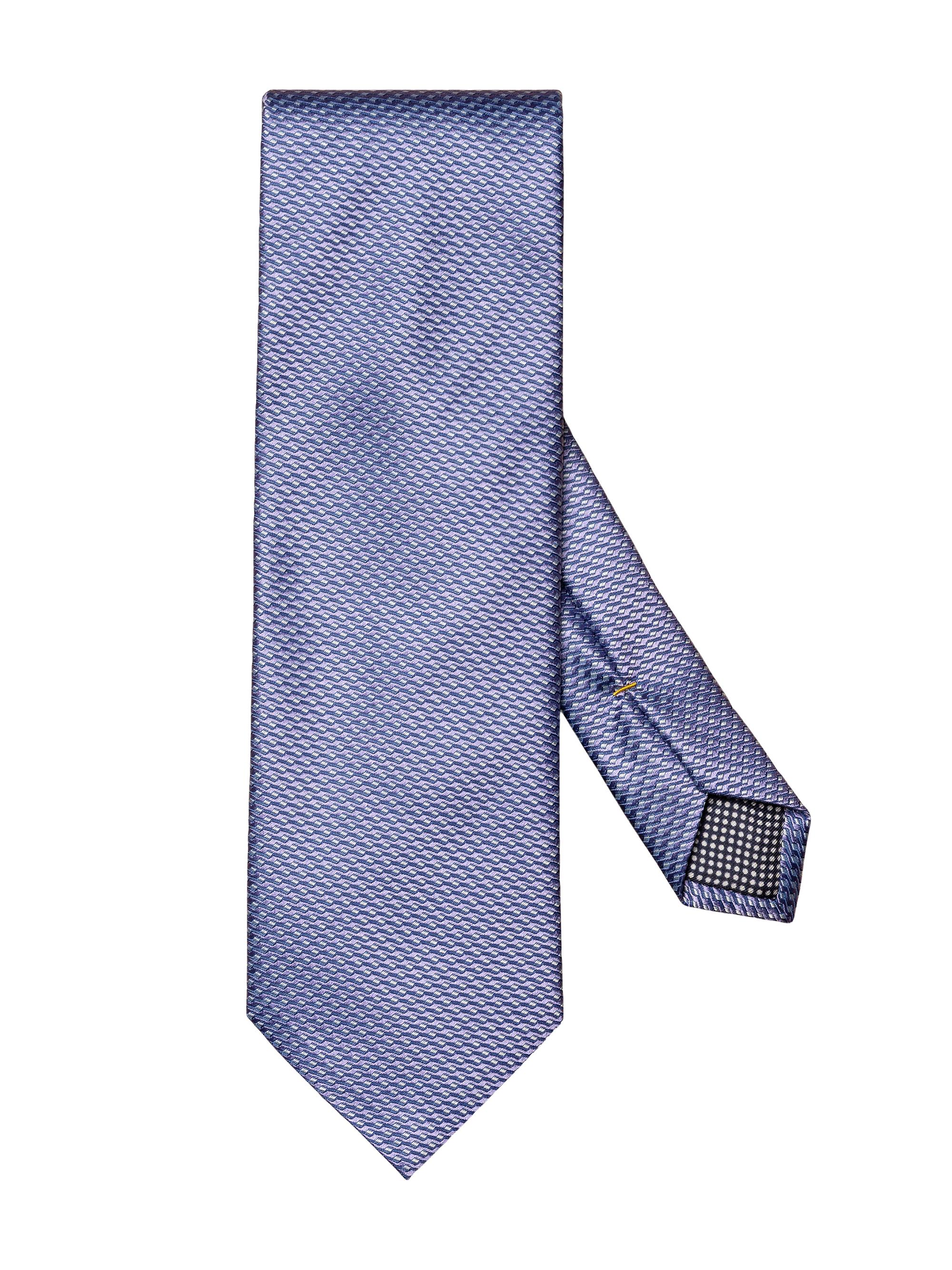 Eton Men's Geometric Silk Tie - Purple