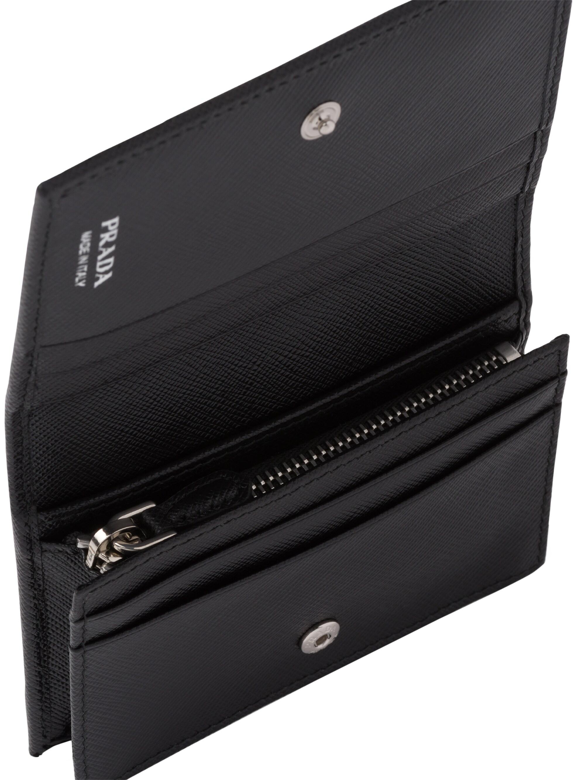 小物 PRADA BLACK WALLET Prada Small Saffiano Leather Wallet | Saks Fifth Avenue