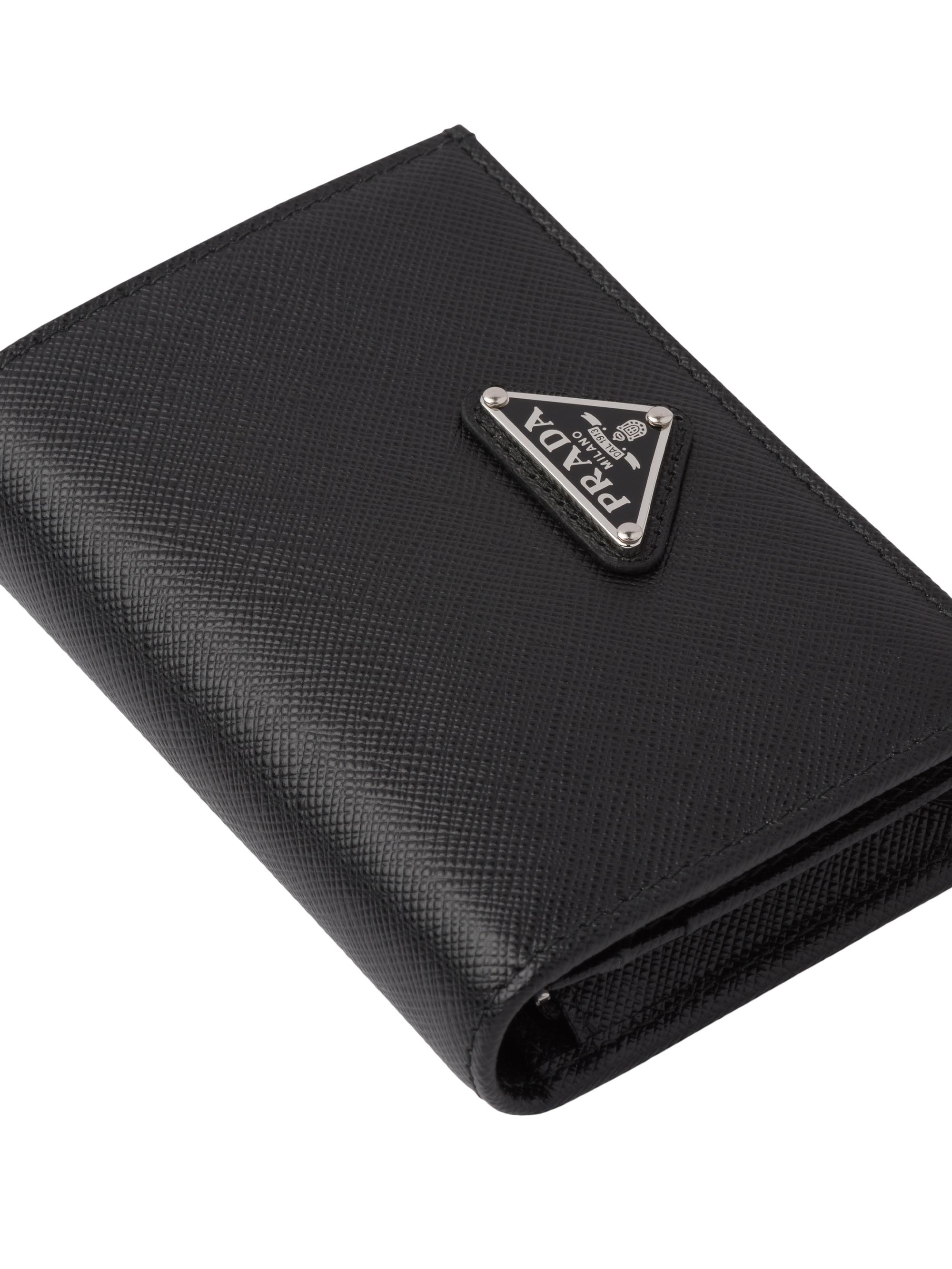 小物 685 Prada saffiano leather wallet black 小物 685 Prada saffiano leather wallet black Black Small