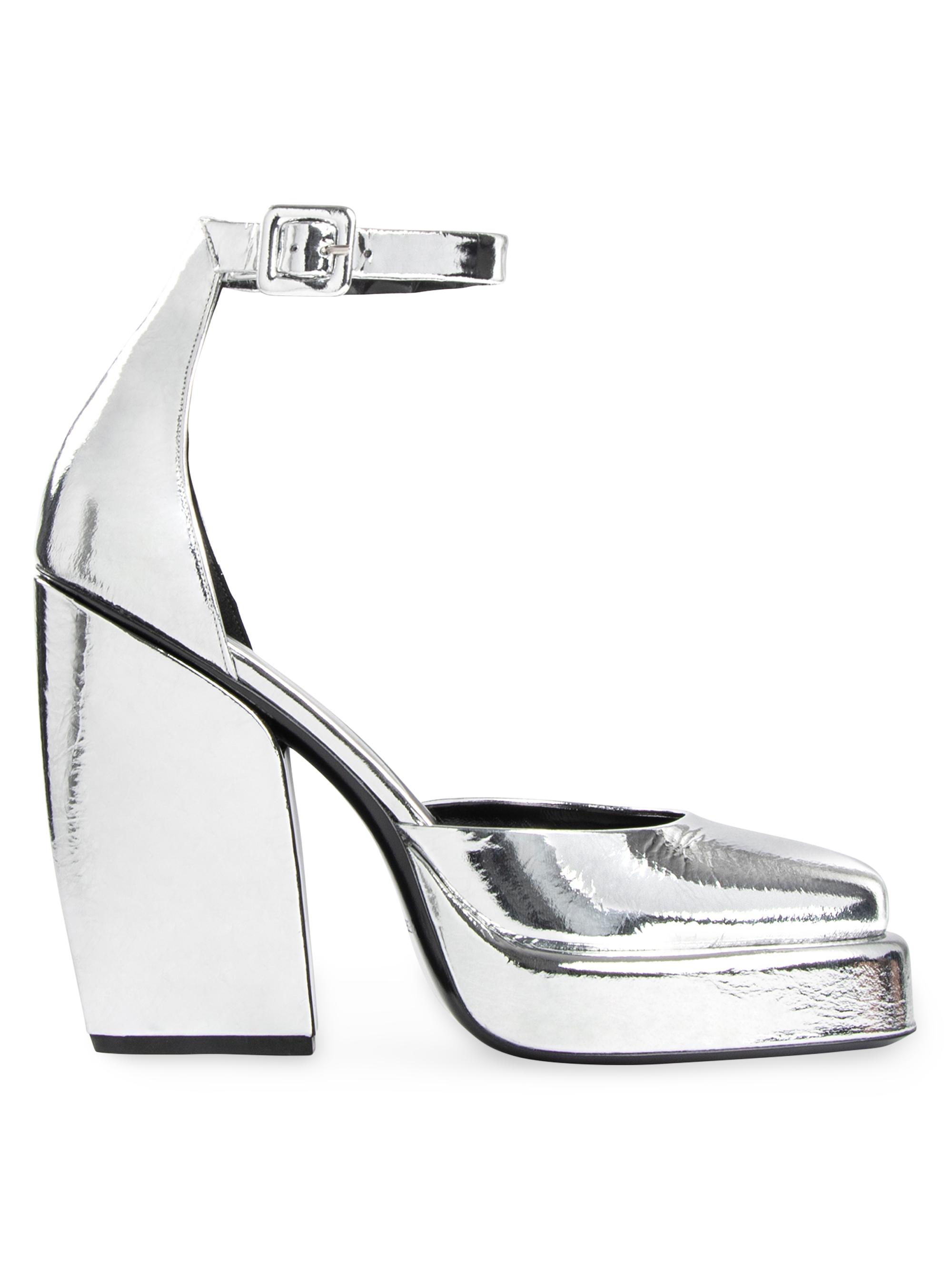 Pierre Hardy Women's Sean 120MM Platform Leather Pumps - Silver