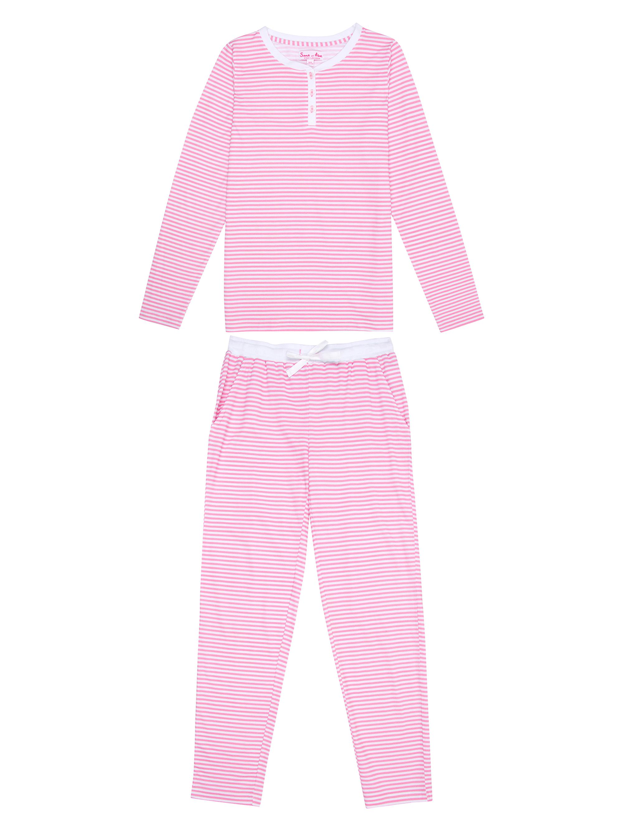 Sant and Abel Women's Peony Jersey Long Sleeve Pajama Set - Pink