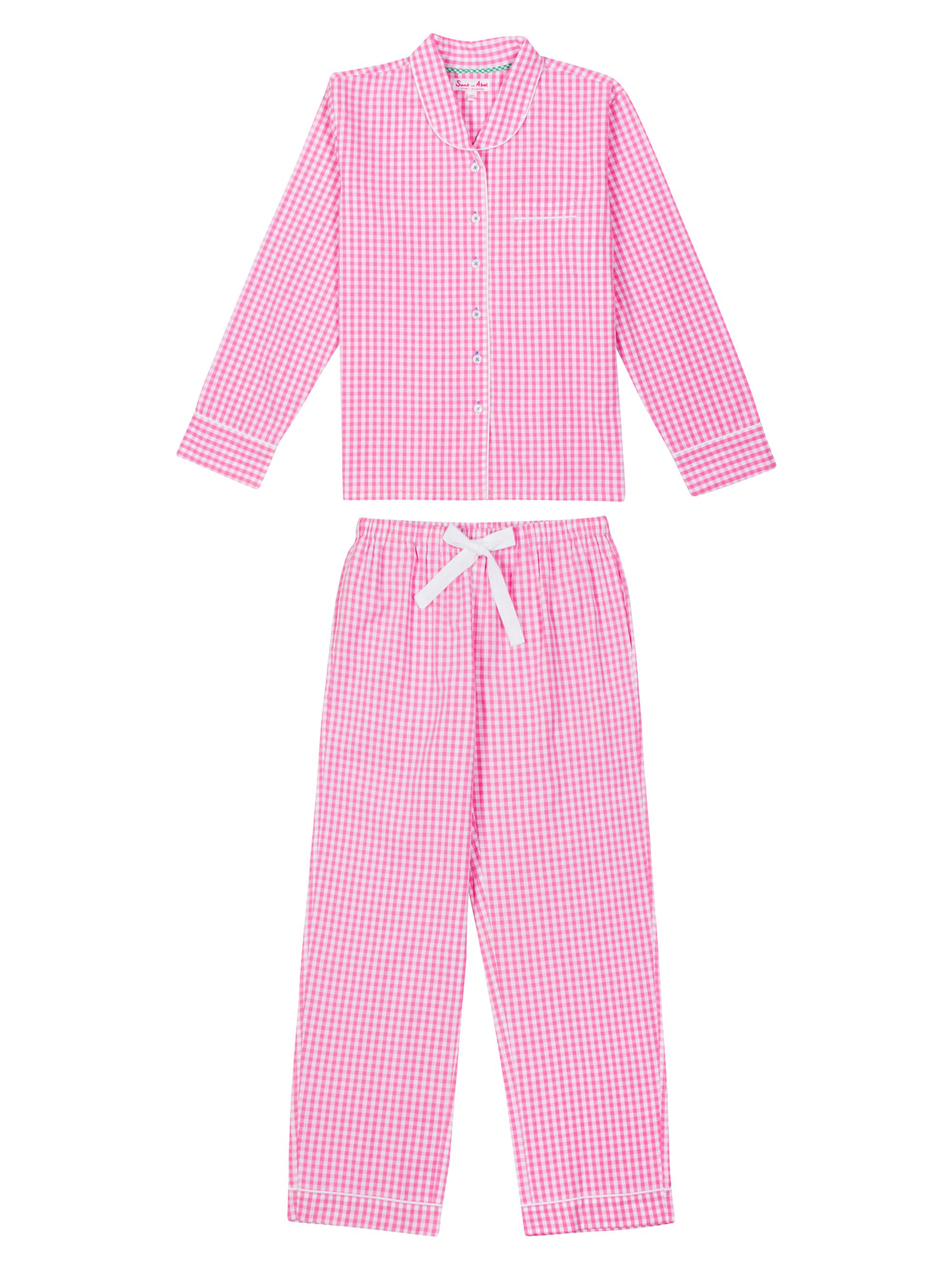 Sant and Abel Women's Hepburn Gingham Print Pajama Set - Pink