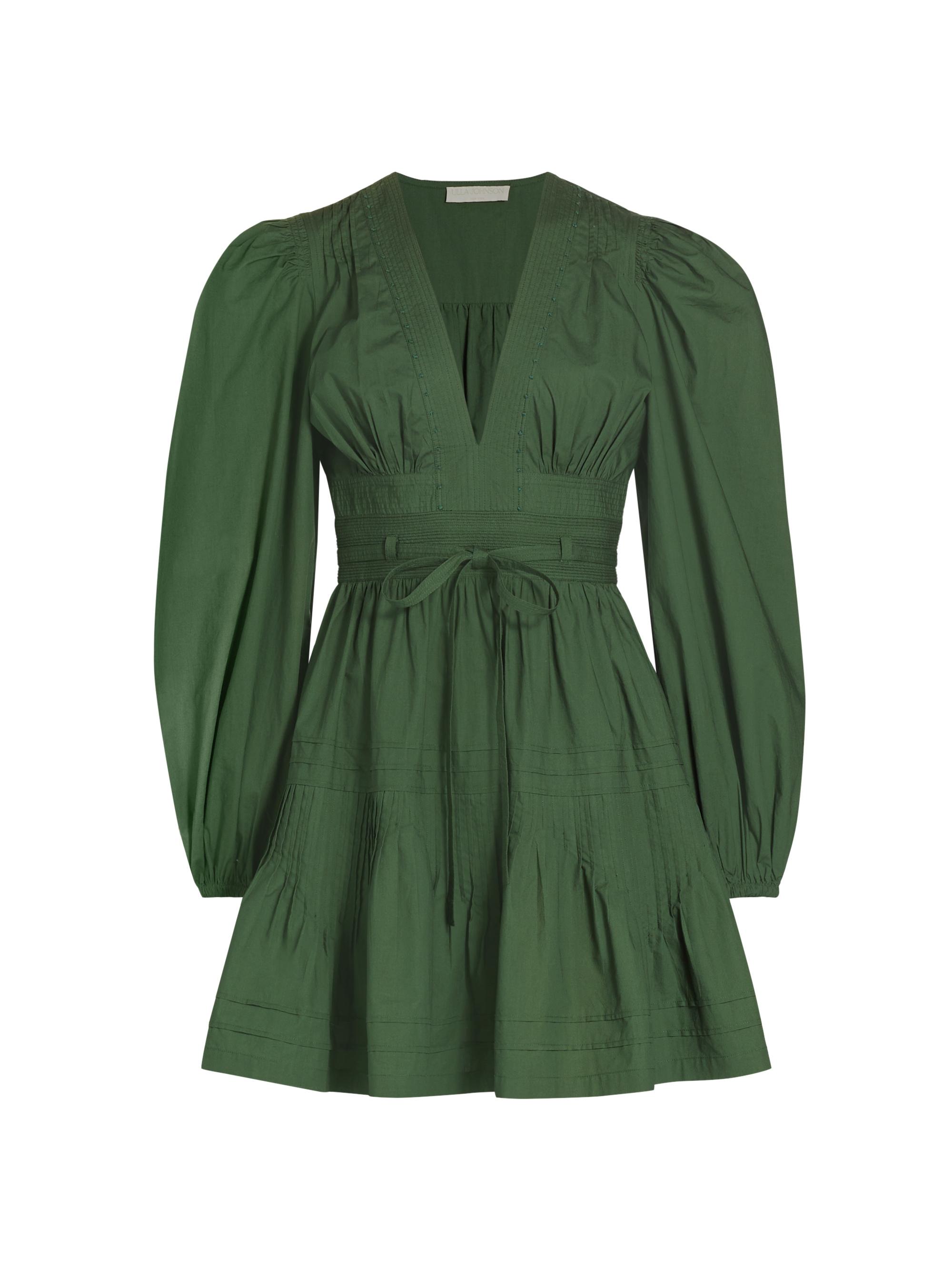 Ulla Johnson Women's Rosalind Poplin Minidress - Juniper