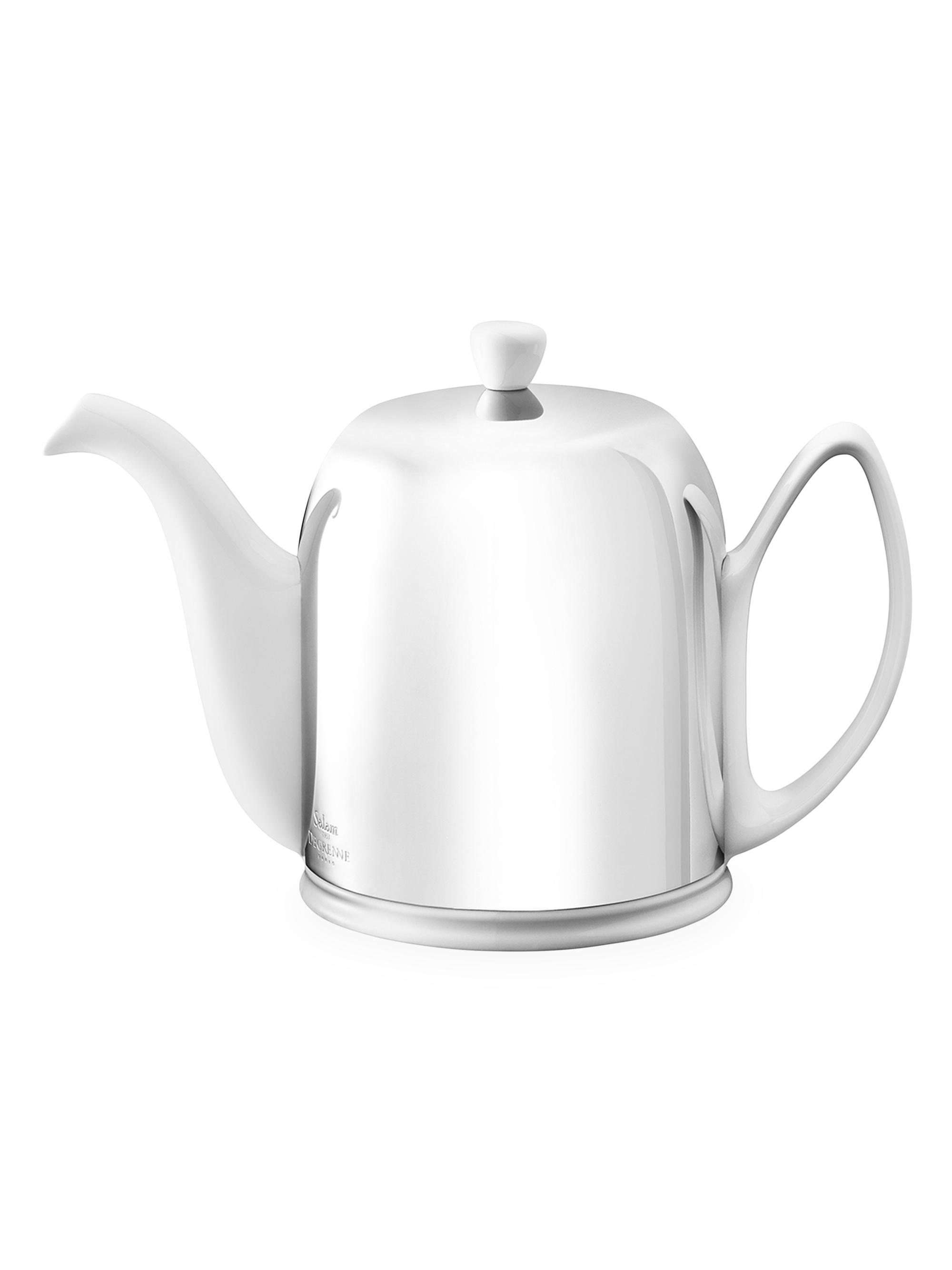 Degrenne Paris Salam Classique Tea Pot - White Stainless Steel