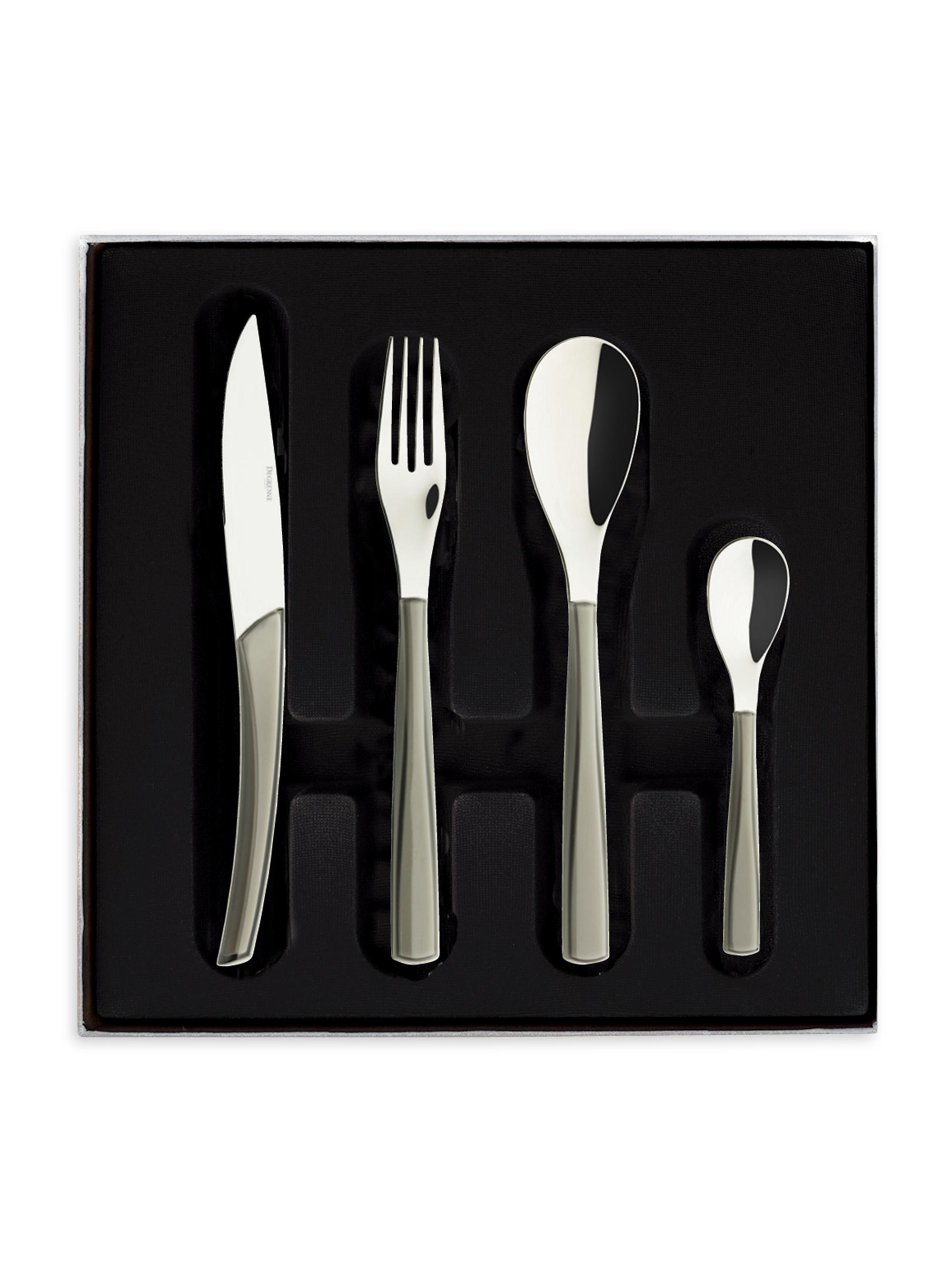 Degrenne Paris Quartz Taupe 24-Piece Flatware Set - Taupe
