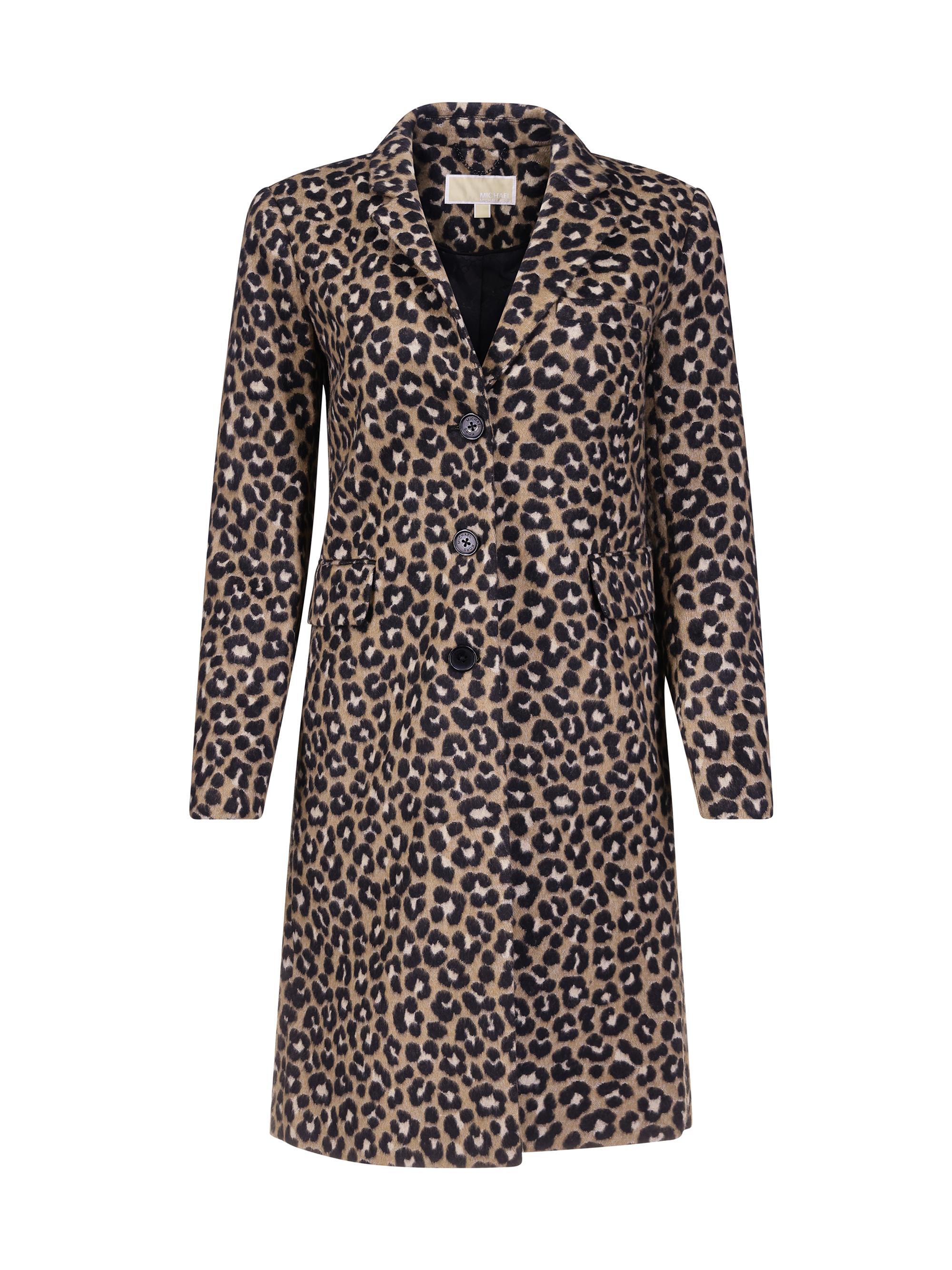 MICHAEL Michael Kors Women's Leopard Jacquard Midi-Coat