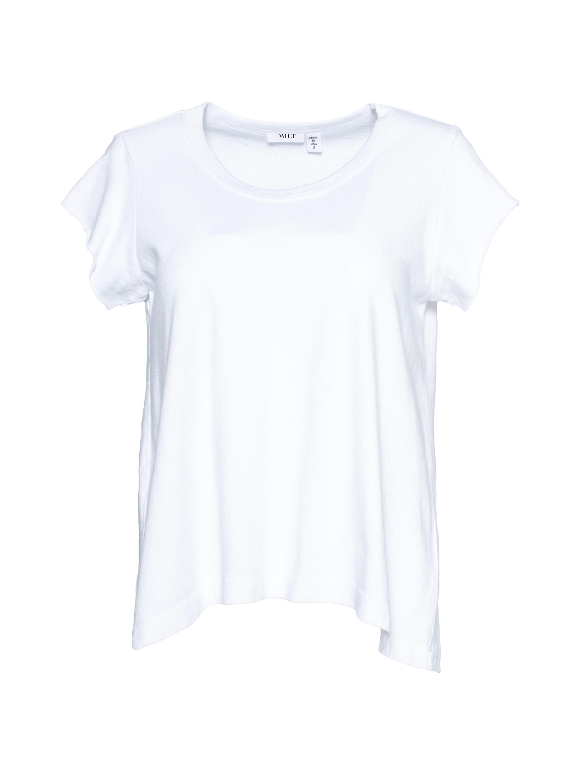Wilt Women's Raw Soft Sleeve Scoopy Tee - White