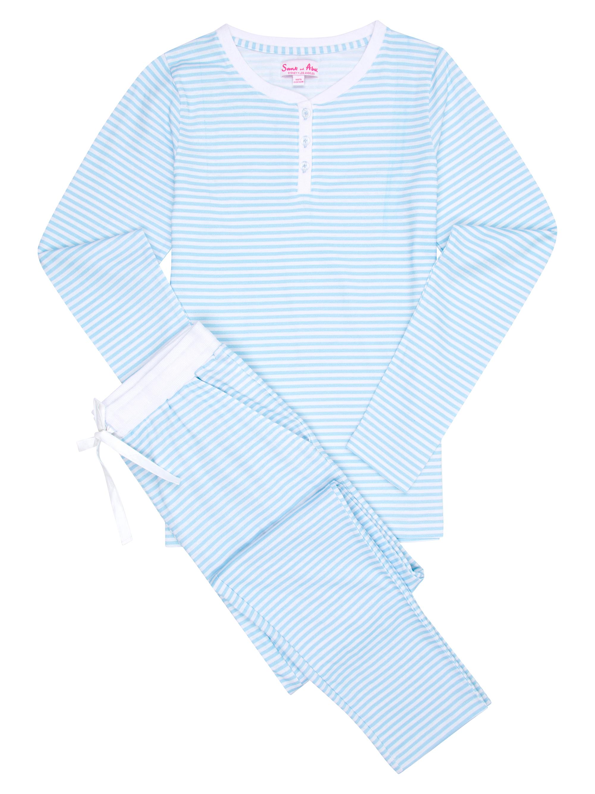 Sant and Abel Women's Jersey Long Sleeve Pajama Set - Blue
