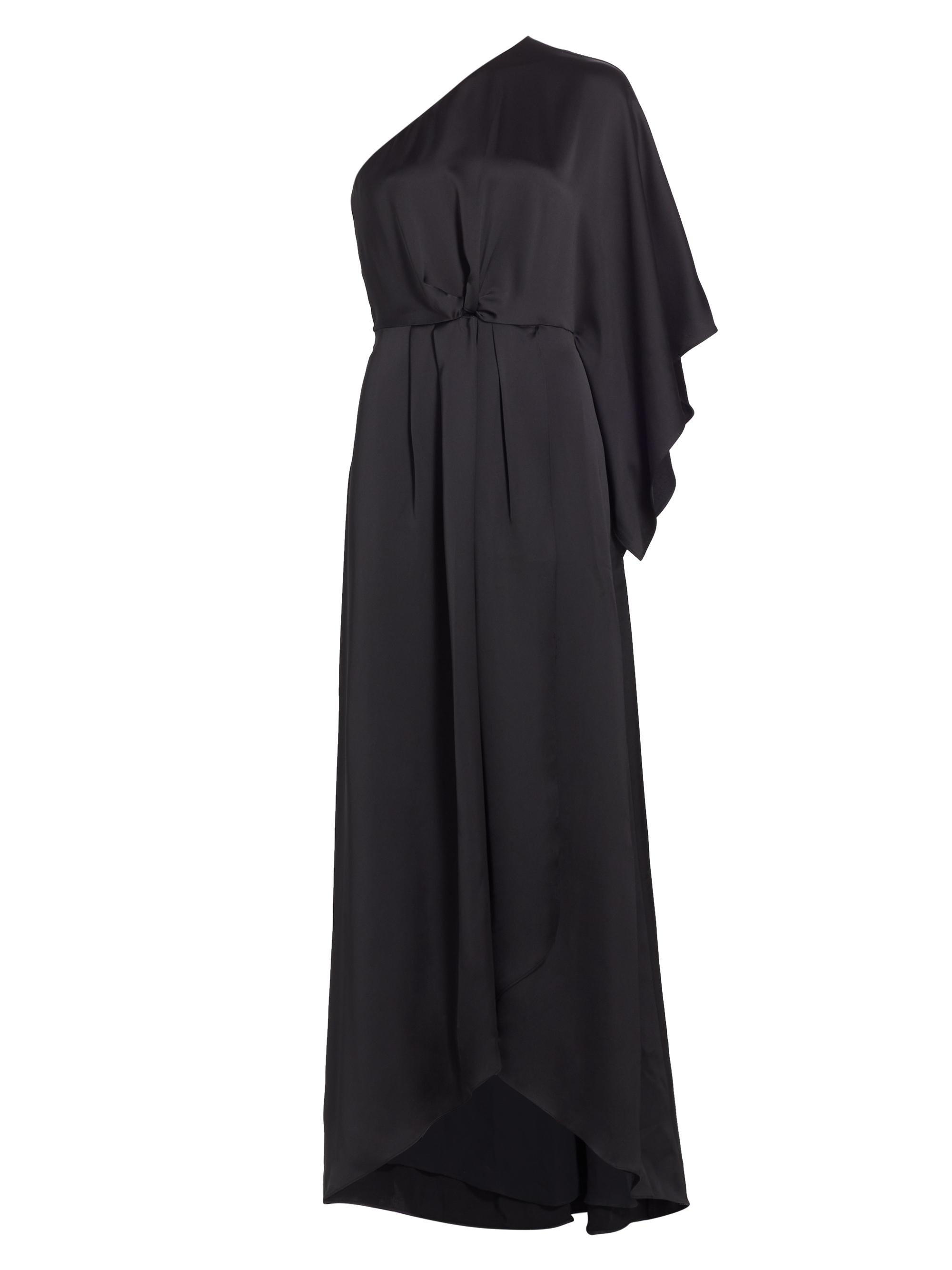 Ramy Brook Women's Simone Knot-Front Satin Gown - Black