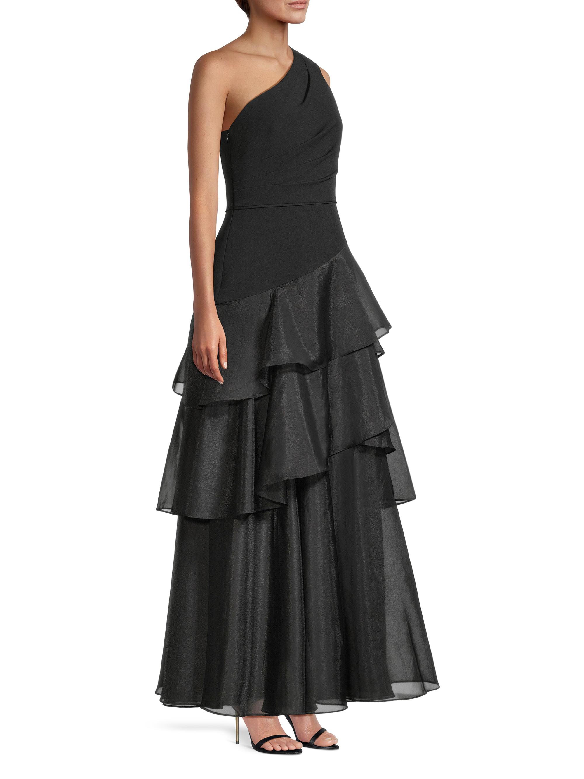 Aidan Mattox One-Shoulder Tiered Gown | Saks Fifth Avenue