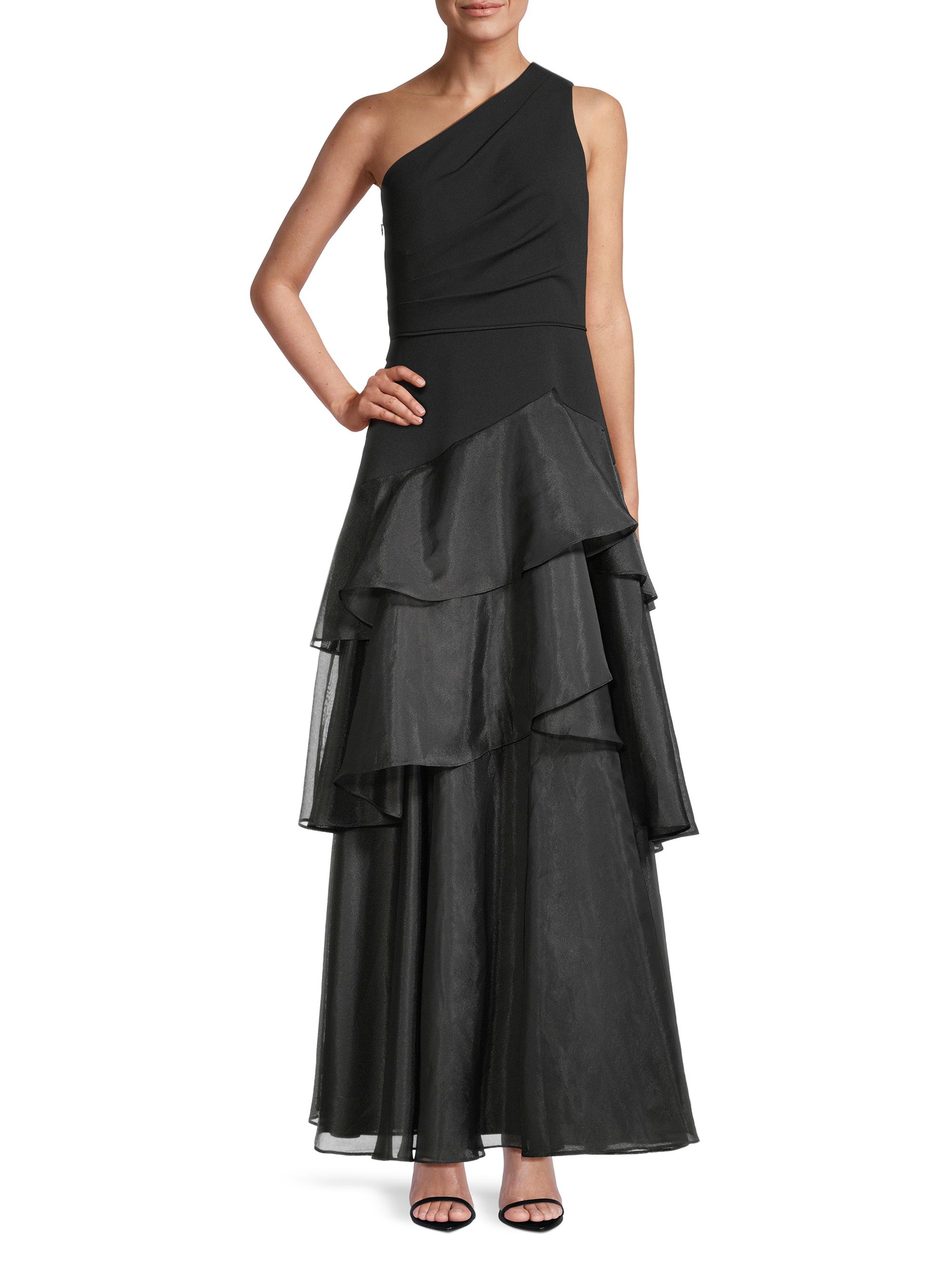 Aidan Mattox One-Shoulder Tiered Gown | Saks Fifth Avenue