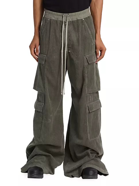 Shop DRKSHDW by Rick Owens Jumbo Bela Corduroy Double Cargo Pants