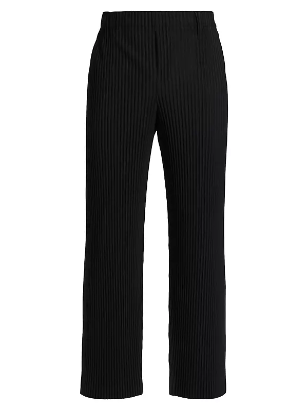 Shop Homme Plissé Issey Miyake Basics Pleated Knit Pants Shop Homme Plissé Issey Miyake Basics Pleated Knit Pants