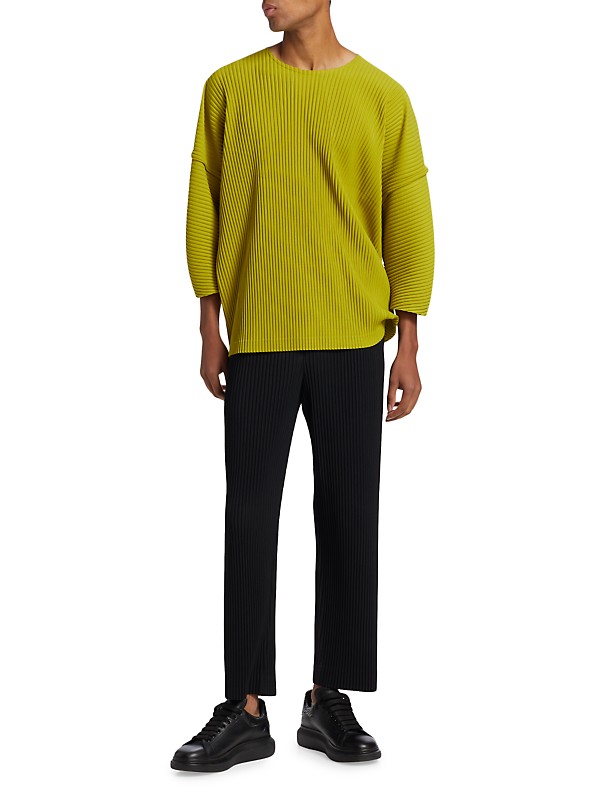 Shop Homme Plissé Issey Miyake Basics Pleated Knit Pants Shop Homme Plissé Issey Miyake Basics Pleated Knit Pants