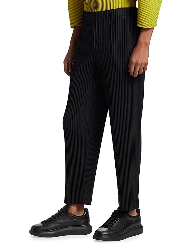 Shop Homme Plissé Issey Miyake Basics Pleated Knit Pants Shop Homme Plissé Issey Miyake Basics Pleated Knit Pants