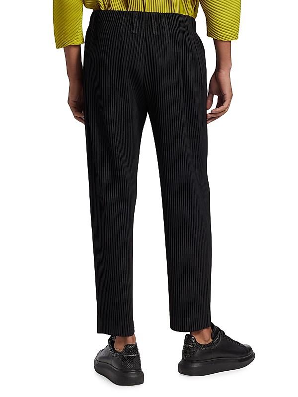 Shop Homme Plissé Issey Miyake Basics Pleated Knit Pants Shop Homme Plissé Issey Miyake Basics Pleated Knit Pants
