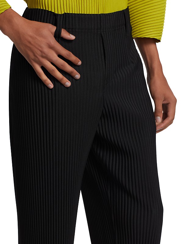 Shop Homme Plissé Issey Miyake Basics Pleated Knit Pants Shop Homme Plissé Issey Miyake Basics Pleated Knit Pants