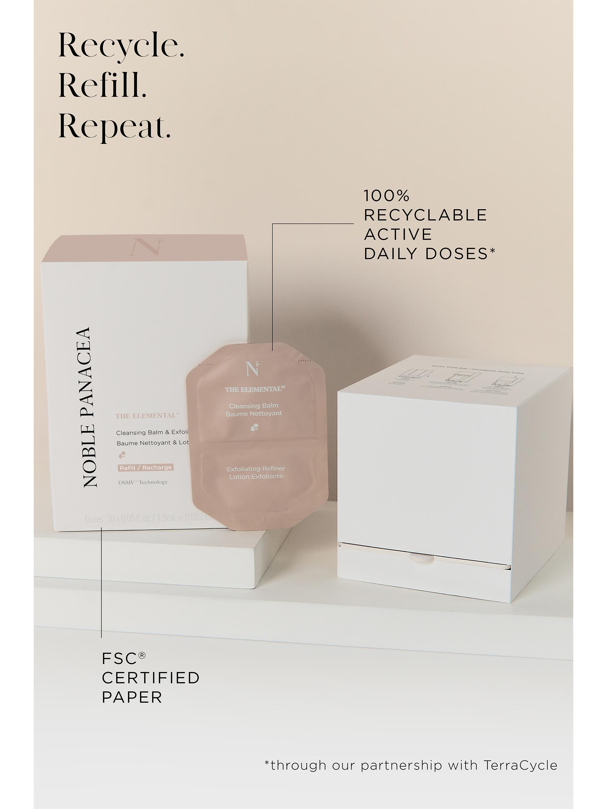 Noble Panacea Women's The Elemental Cleansing Balm & Exfoliating Refiner 30-Day Refill Set