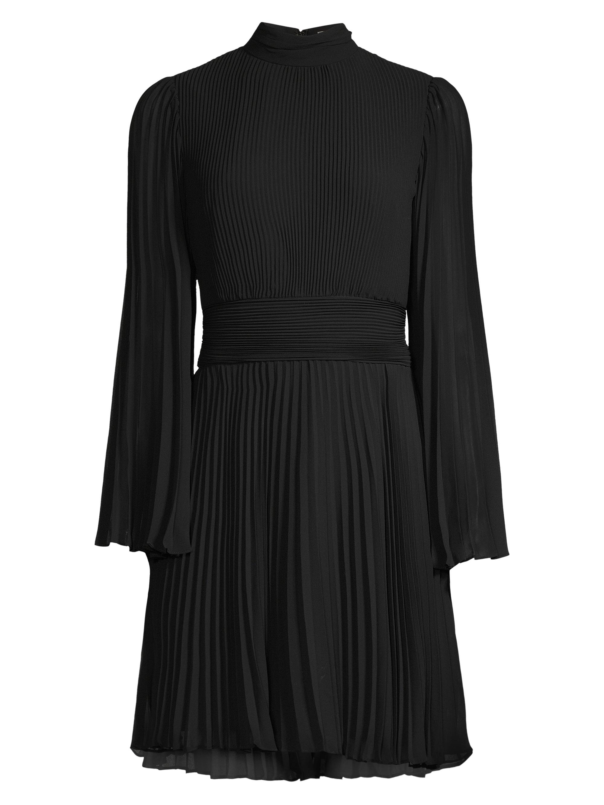 Milly Women's Rosemary Plissé-Pleated Minidress - Black