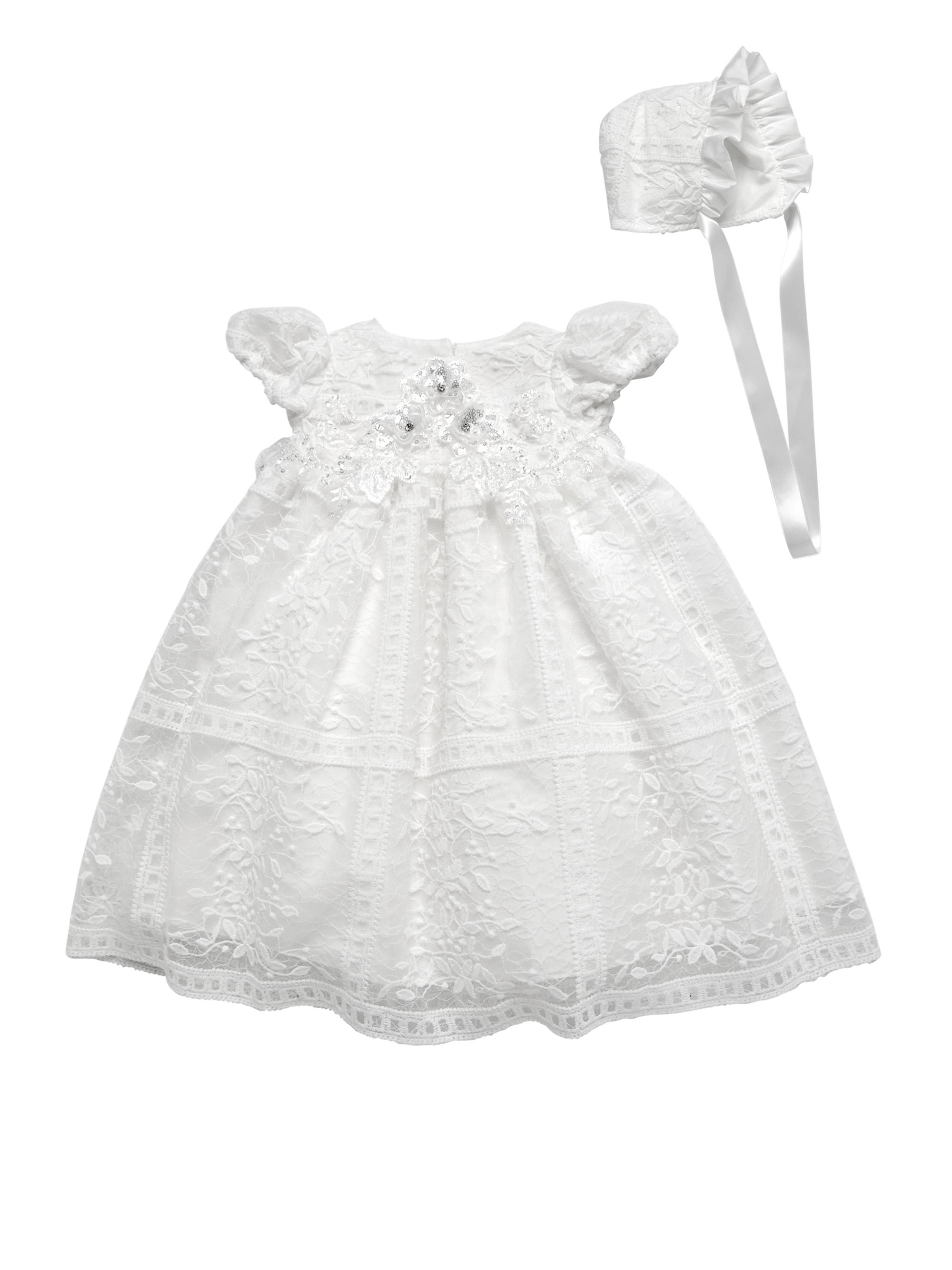 Macis Design Baby Girl's Floral Lace Dress & Bonnet Set -  18 Months