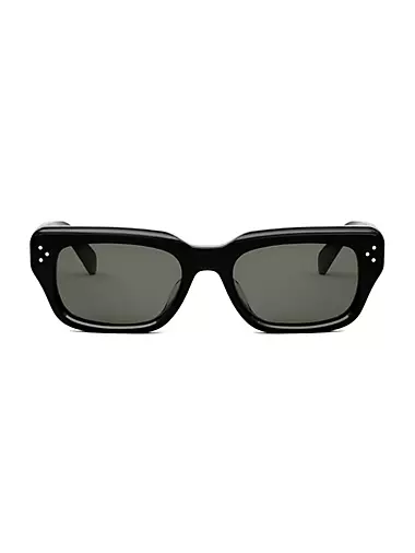 Bold 3 Dots 64MM Rectangular Sunglasses