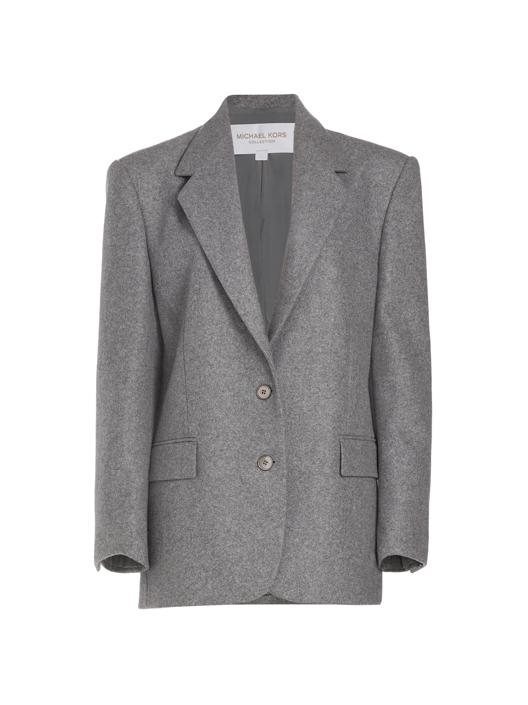 Shop Michael Kors Collection Boyfriend Oversized Wool-Blend Blazer 
