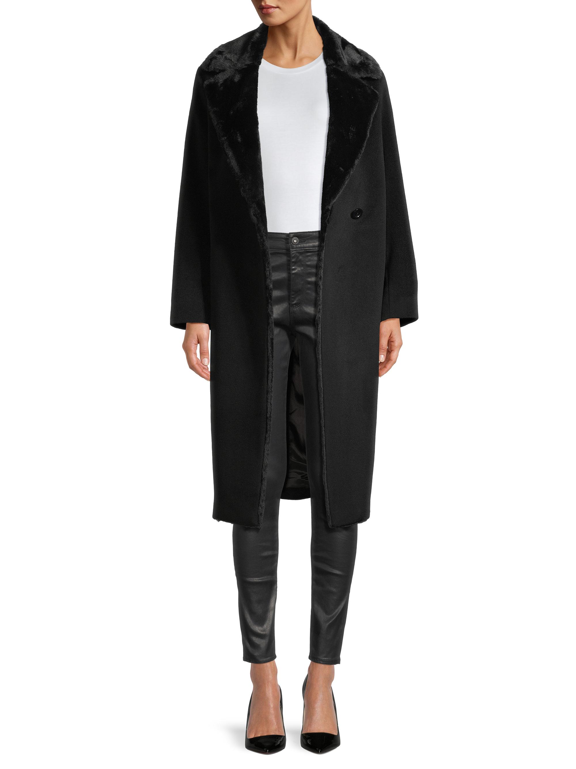 Cinzia Rocca Faux Fur-Trim Wool Coat | Saks Fifth Avenue