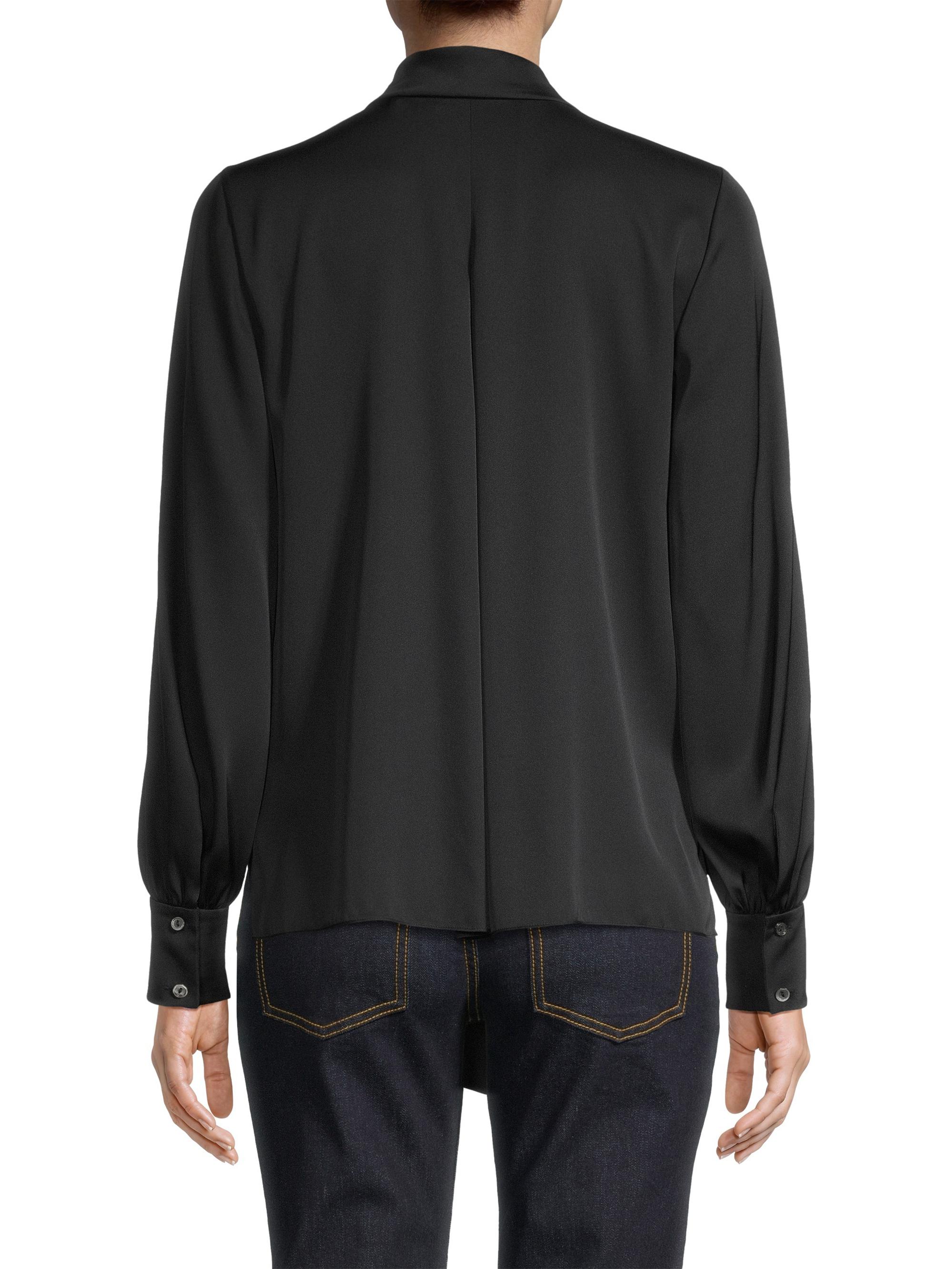 Ungaro Ella Silk-Blend Tie-Neck Blouse | Saks Fifth Avenue