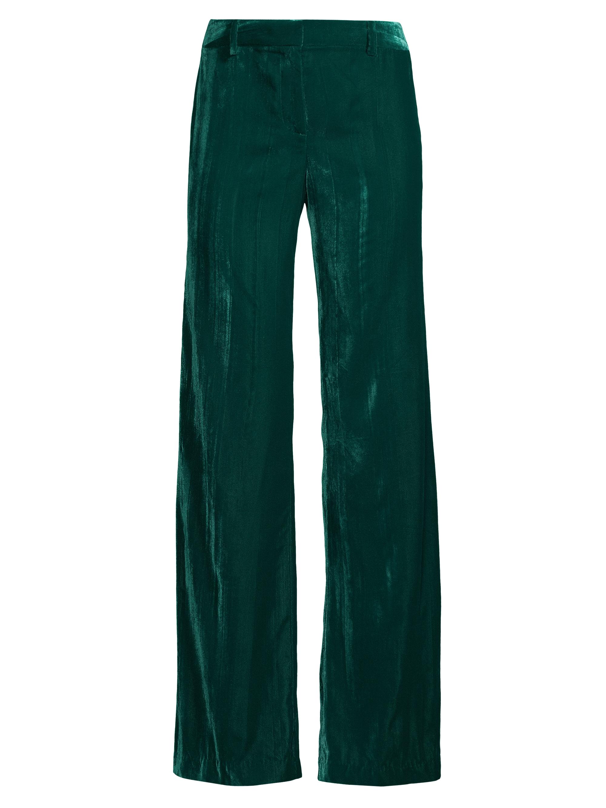 Ungaro Women's Tyson Crinkled Velvet Pants - Jade