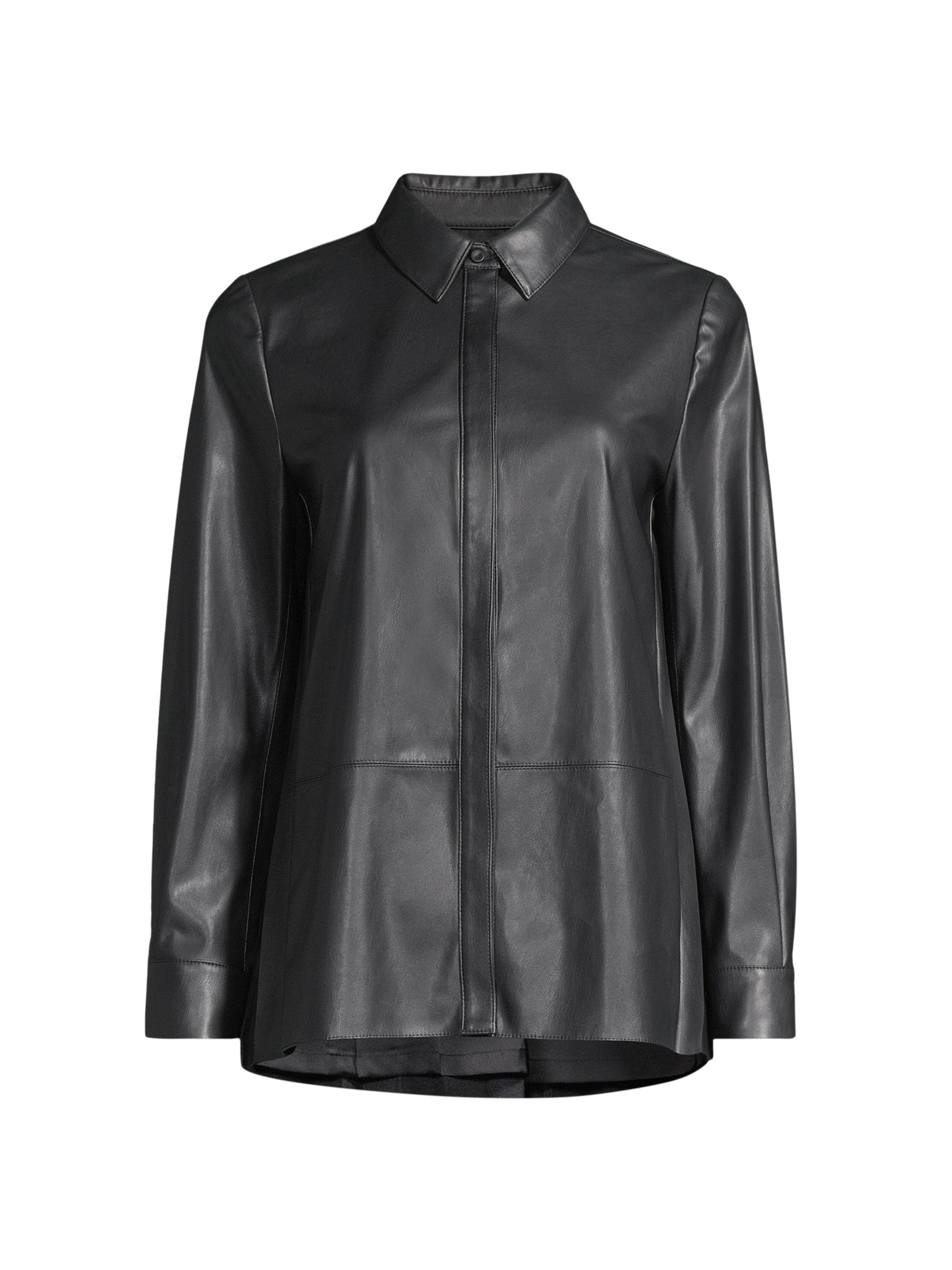 Ungaro Women's Scarlett Vegan Leather Blouse - Black