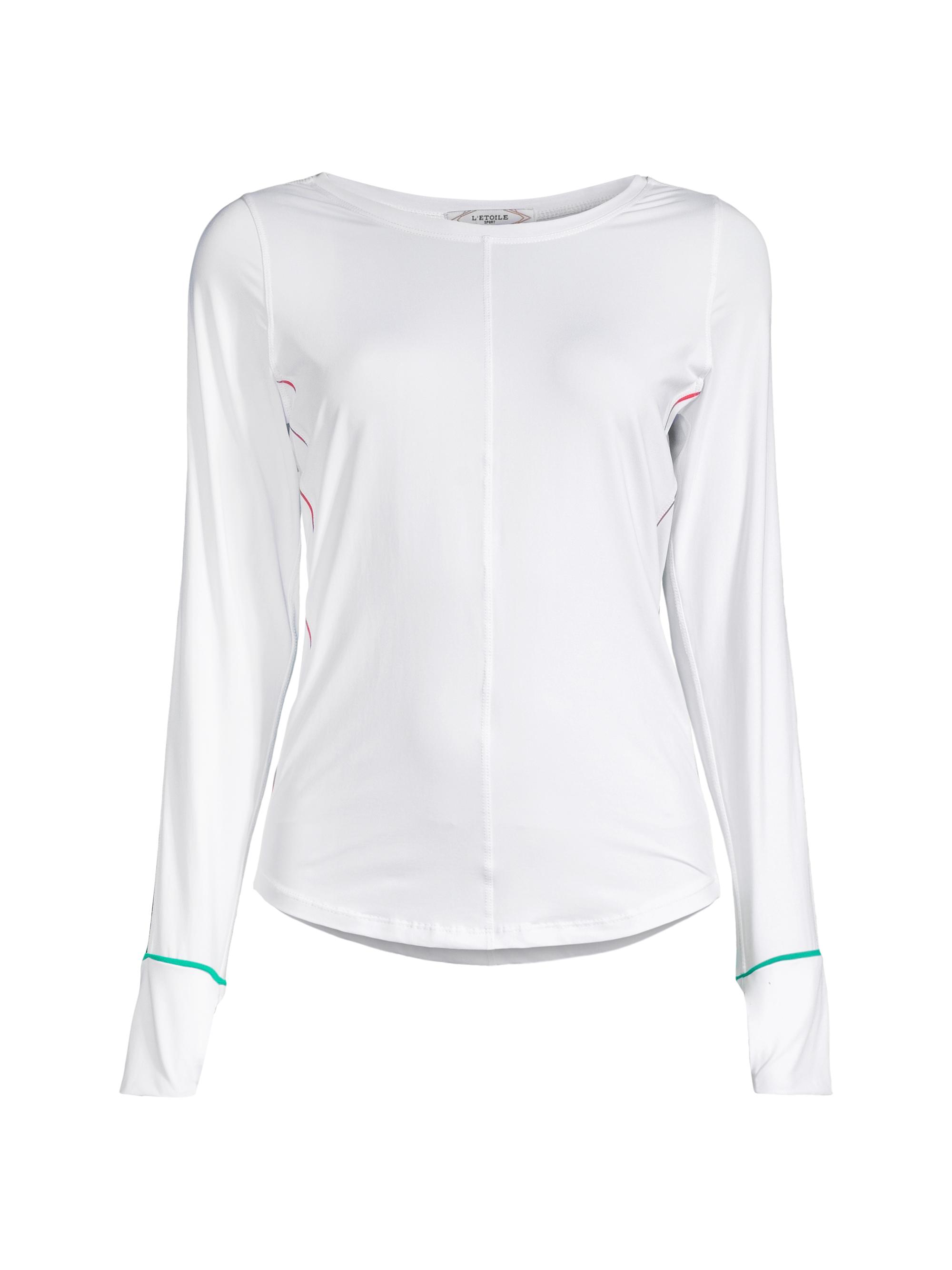 L'Etoile Sport Women's Performance Long-Sleeve T-Shirt - White Stripe