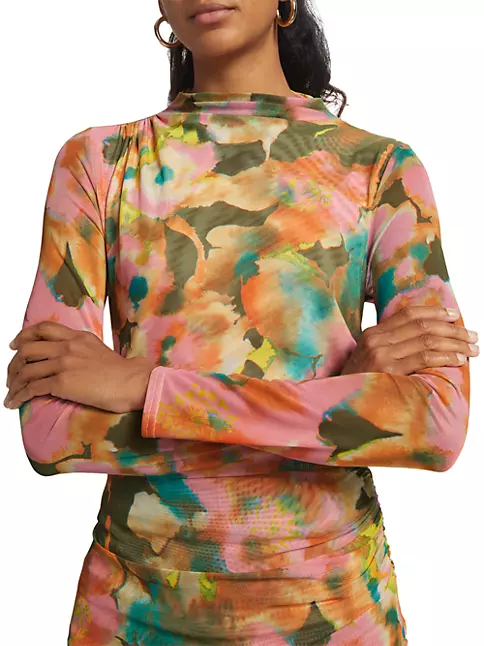 Shop Rails Joelle Floral Mesh Pullover Top | Saks Fifth Avenue