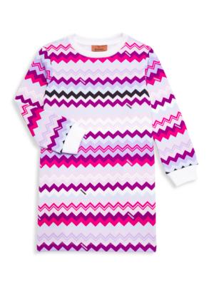 Givenchy Kids logo-print ruffle-trim sweatshirt dress - Purple