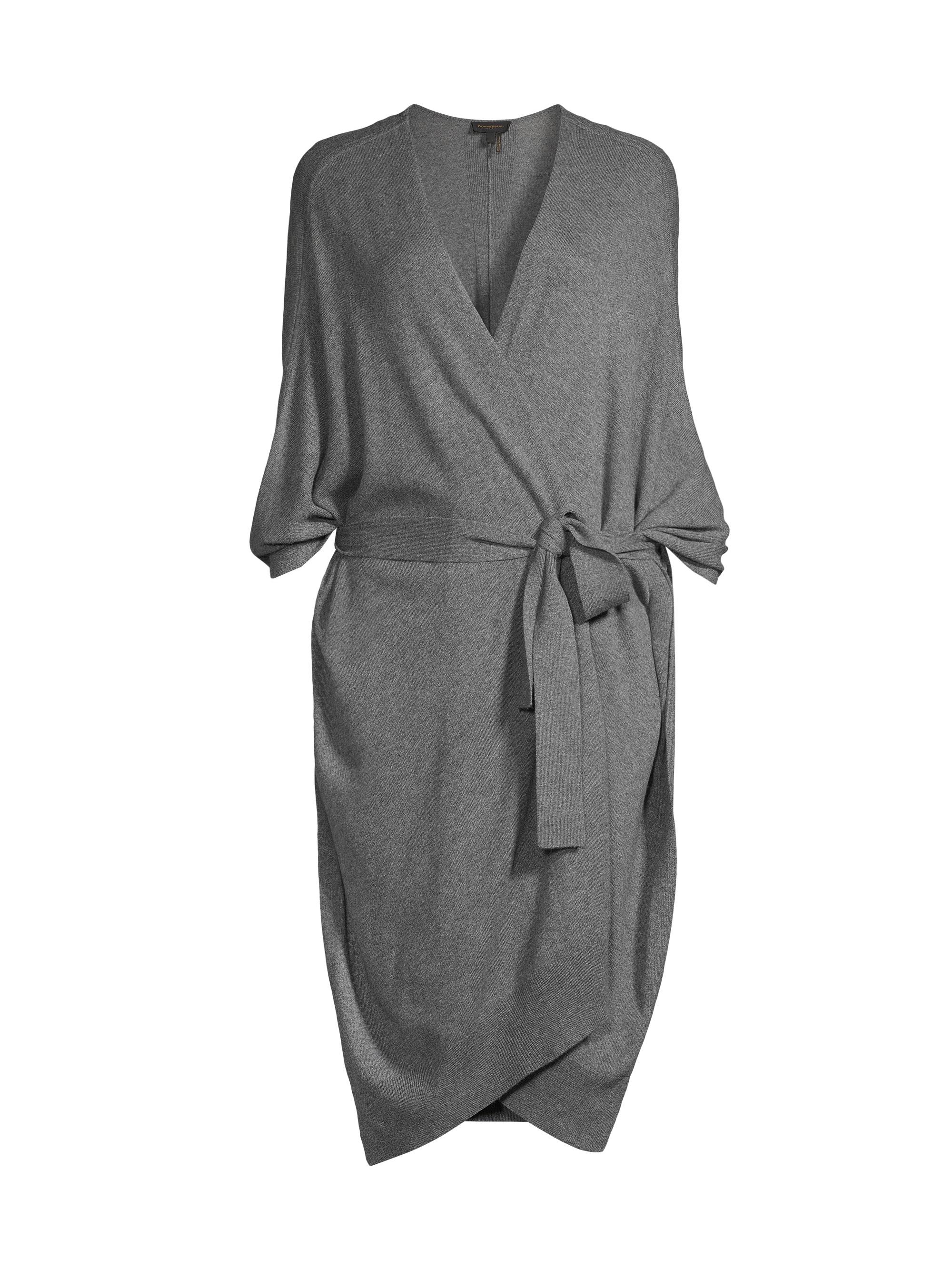 Donna Karan New York Women's Vintage Glam Wrap Cardigan - Grey