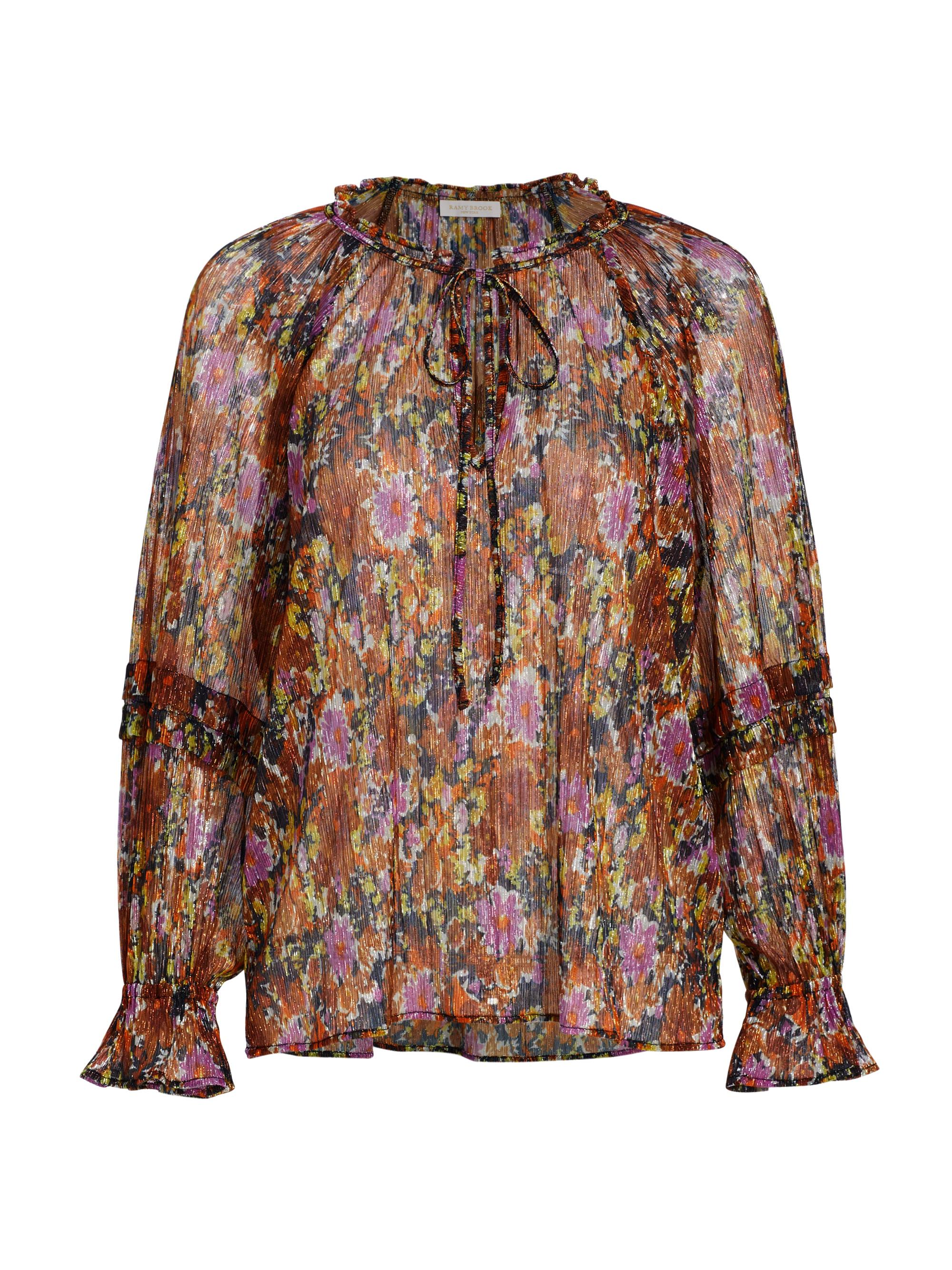Ramy Brook Women's Ellie Metallic Floral Blouse - Multi Flower