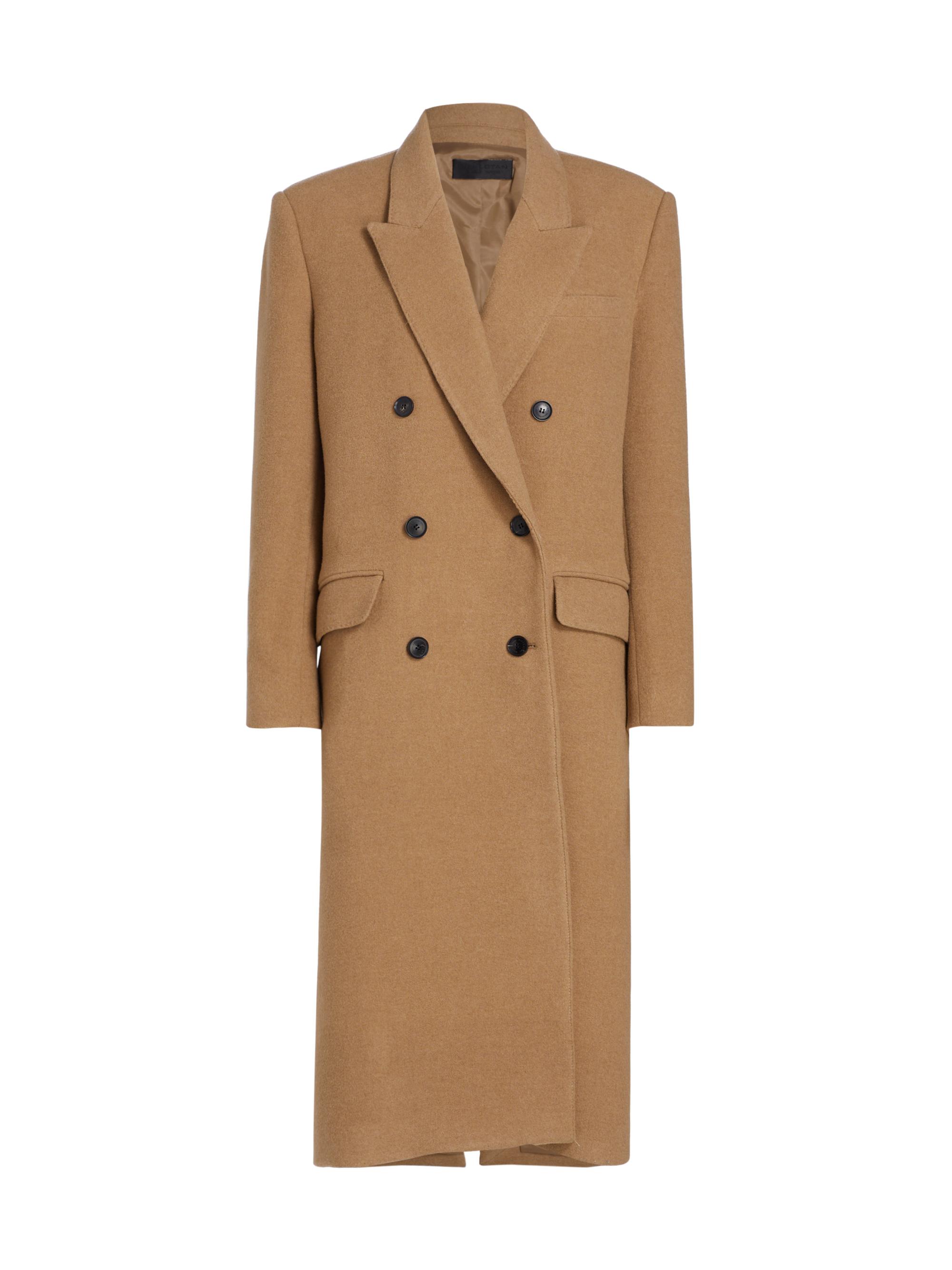 Nili Lotan Women's Edmont Double-Breasted Long Coat - Camel